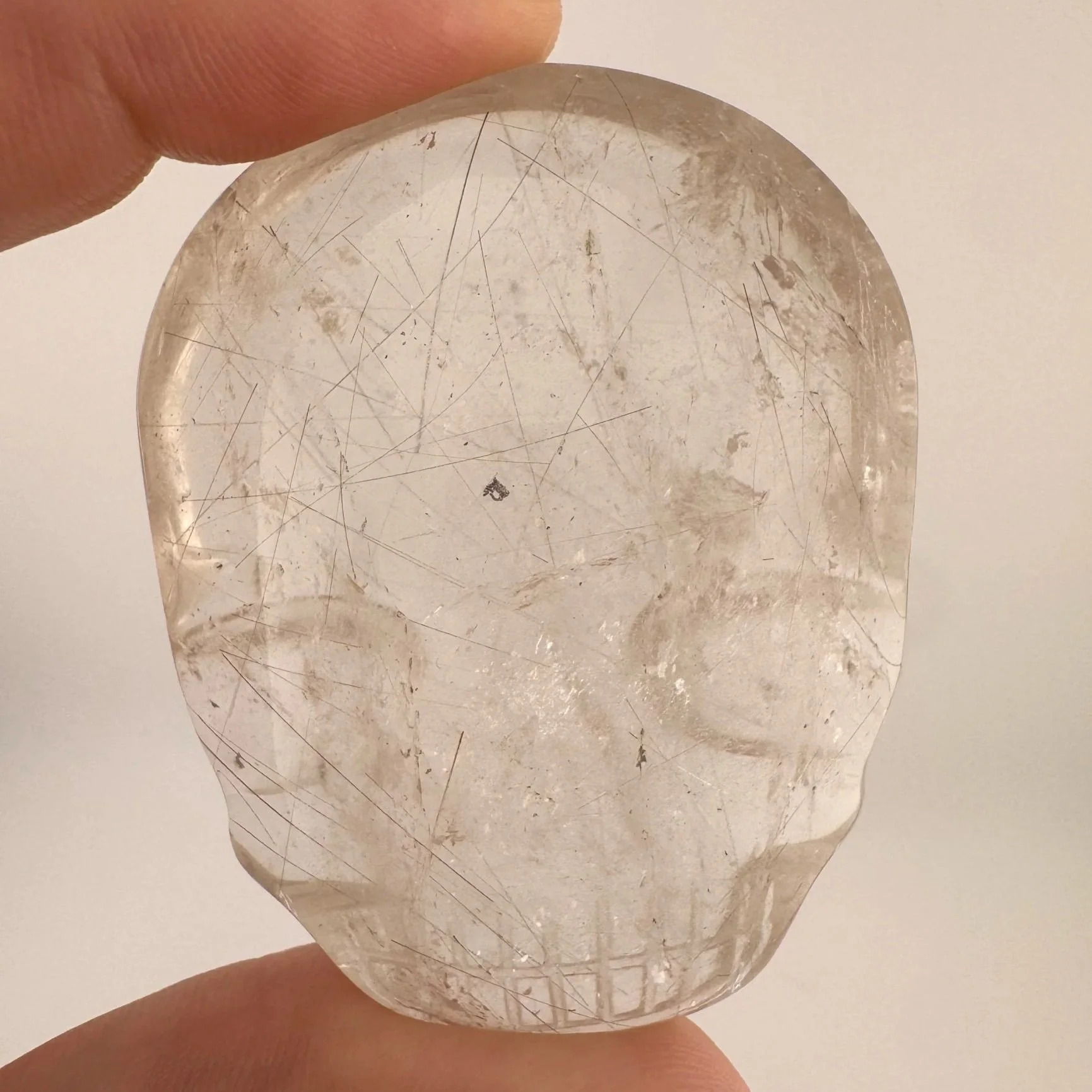 Leandro de Souza Rutilated Quartz Magical Child Palm Skull
