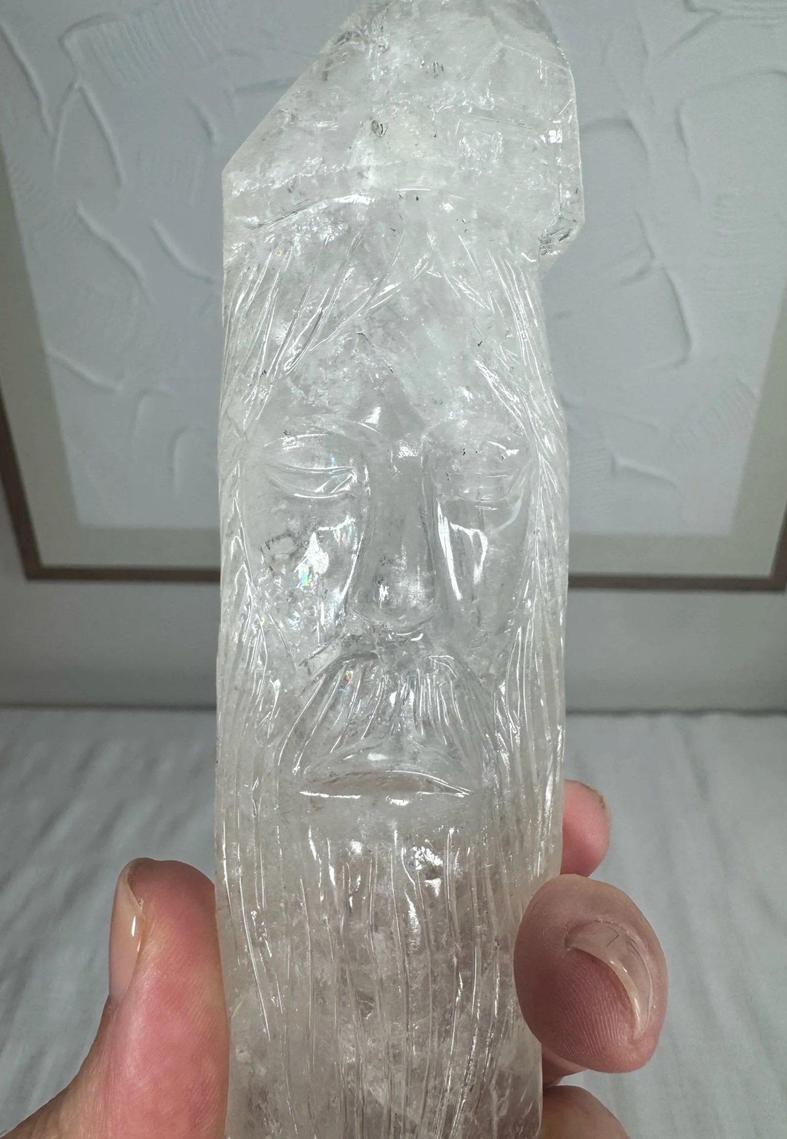 Leandro de Souza Cathedral Quartz Jesus Wand