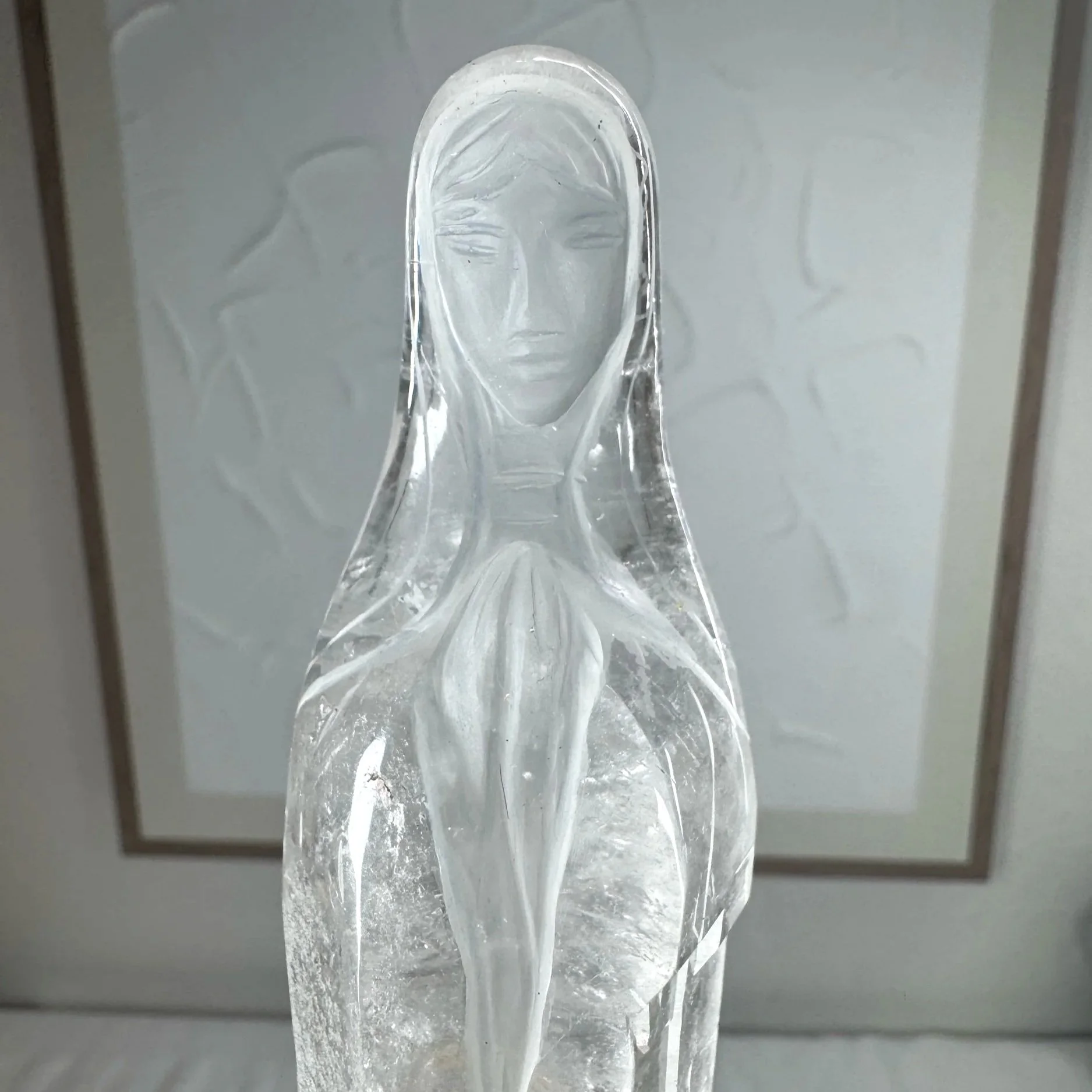 Leandro de Souza Cathedral Quartz Mother Mary Wand