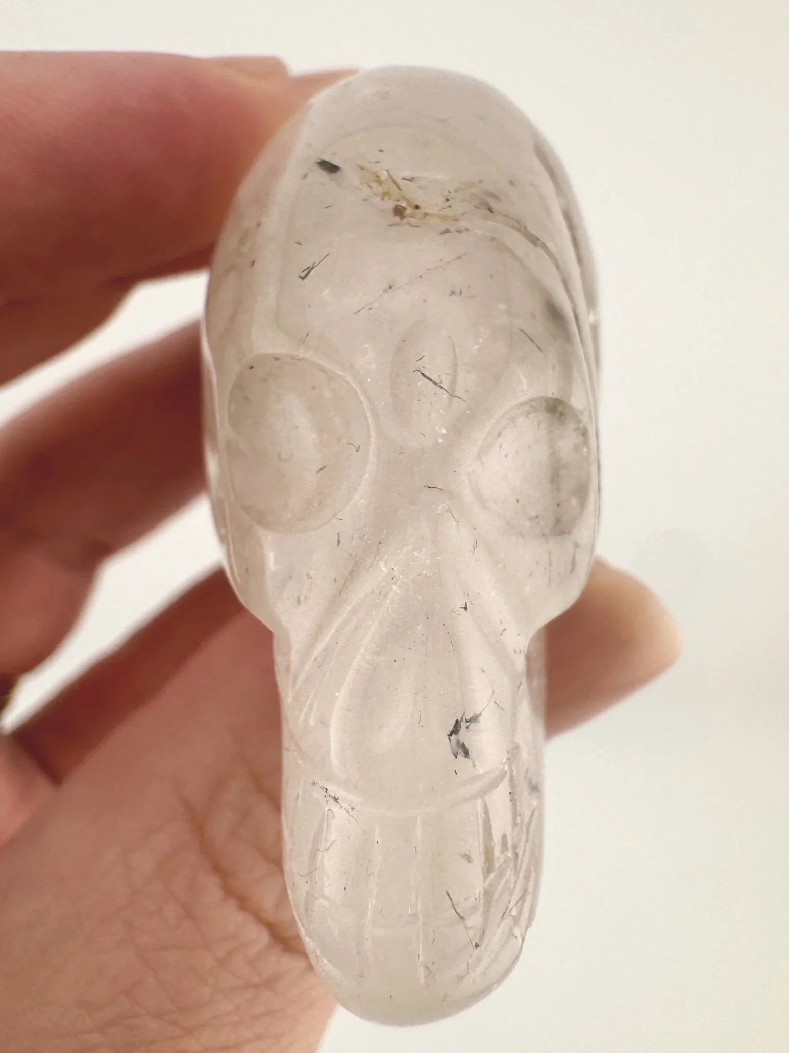 Igor de Souza Black Tourmaline in Quartz Skull