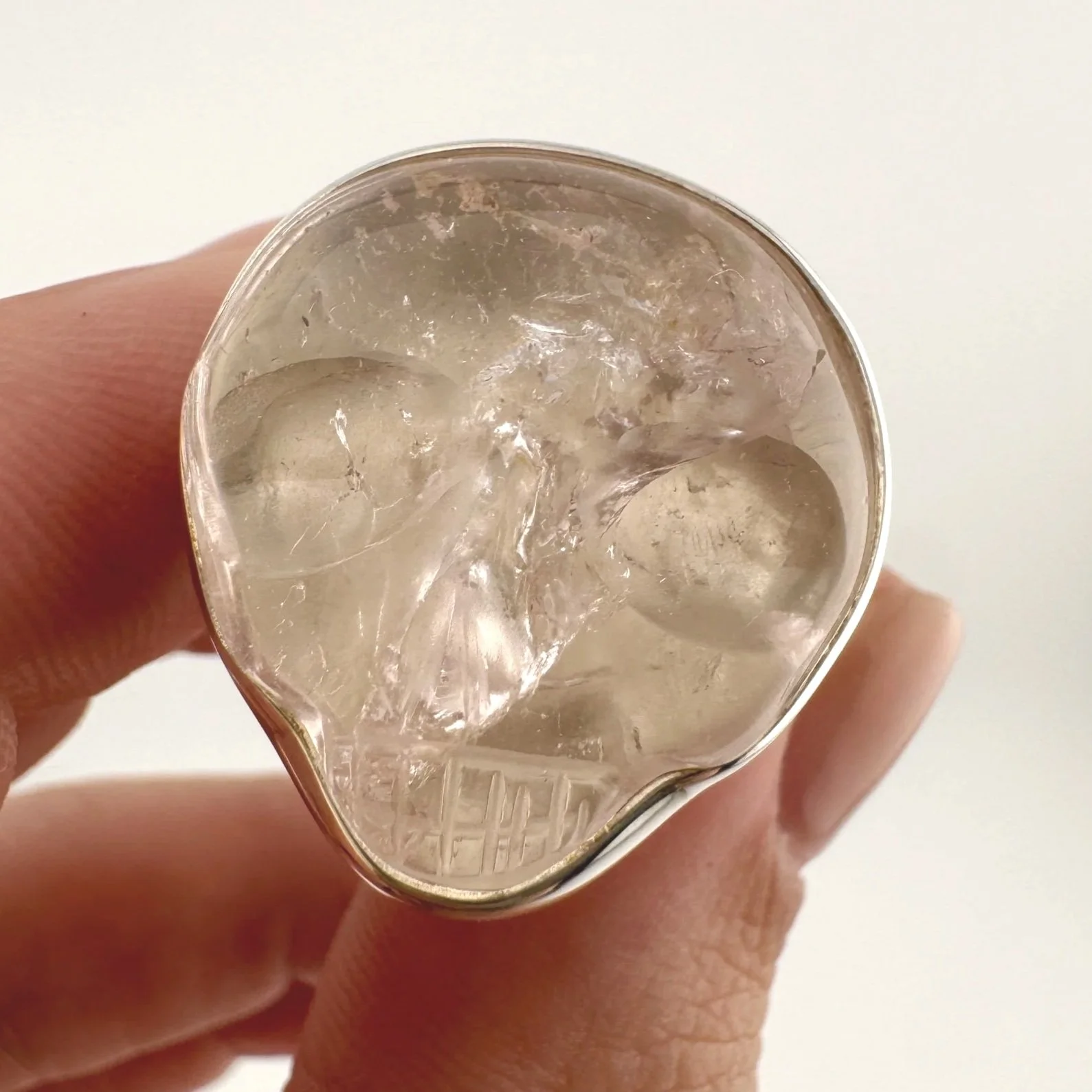 Leandro de Souza Pink Morganite Skull Ring