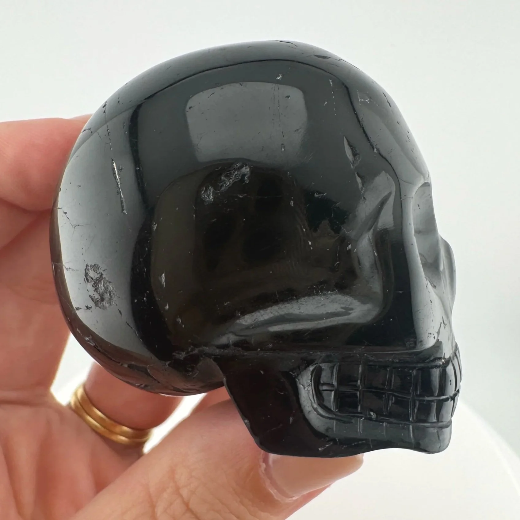 Leandro de Souza Black Tourmaline Skull