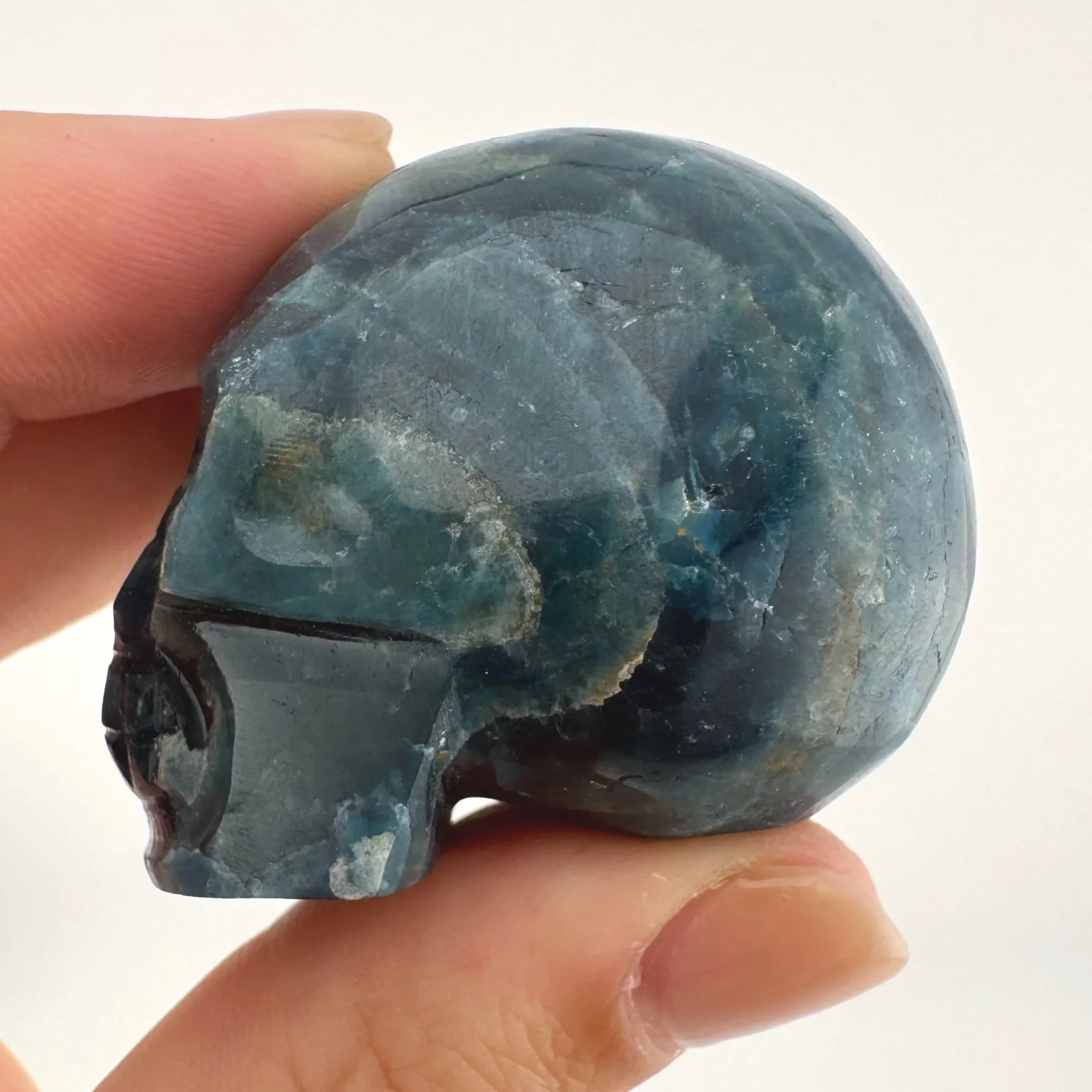 Igor de Souza Blue Apatite Shaman Skull