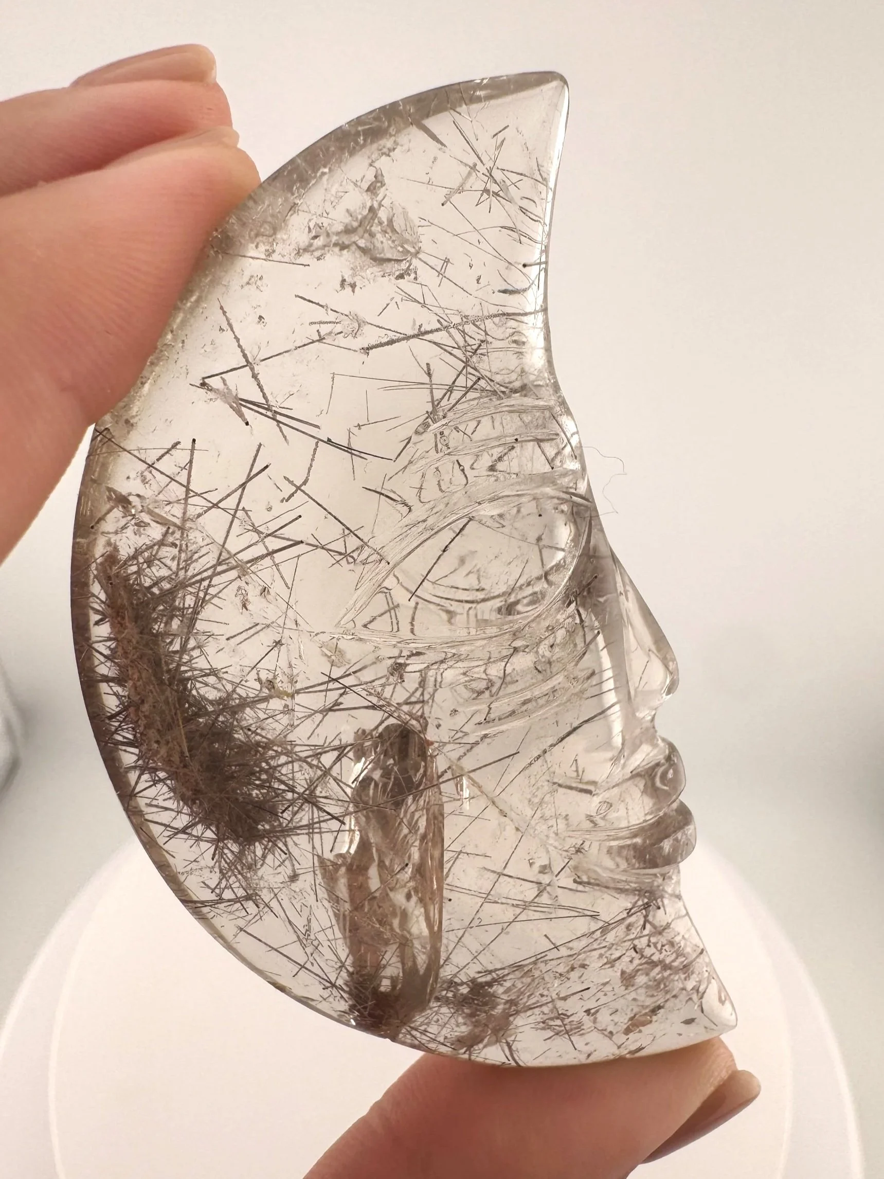 Leandro de Souza Silver Rutile in Gem Quartz Moon