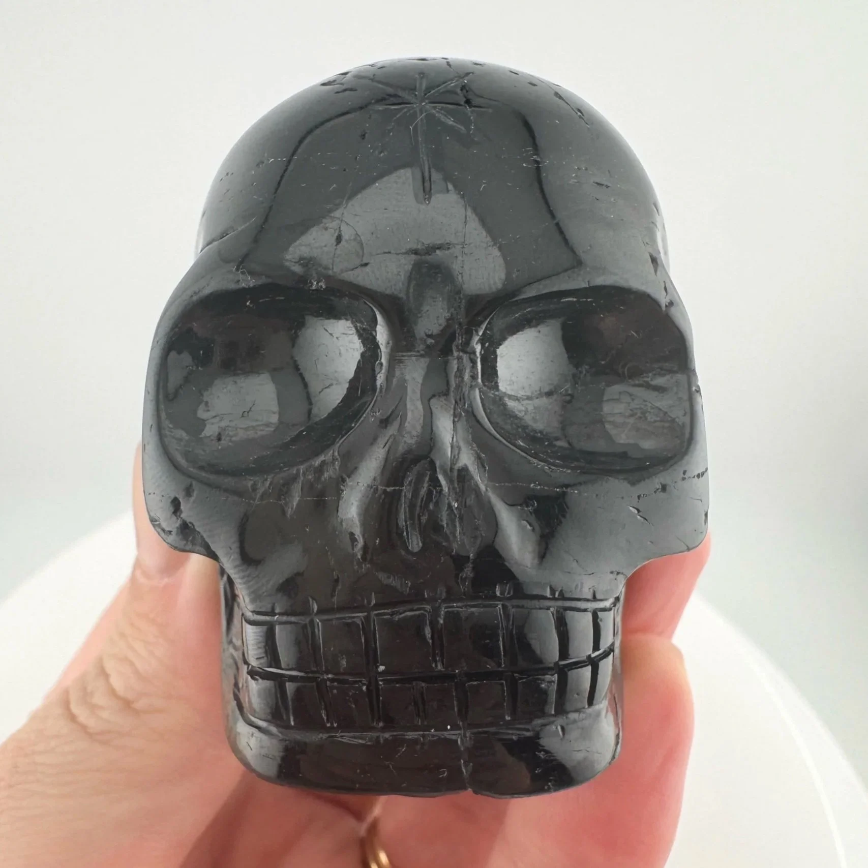 Leandro de Souza Black Tourmaline Skull