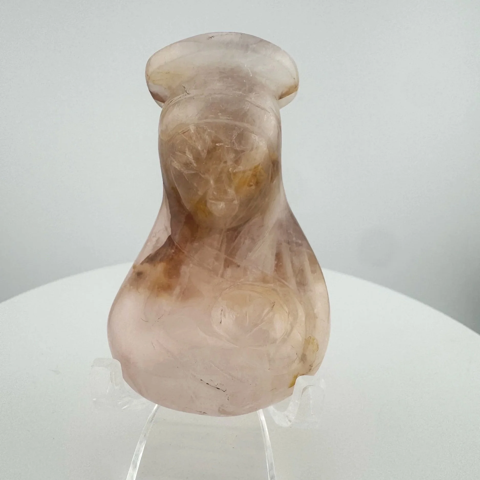 Leandro de Souza Golden Healer Rose Quartz Mother Mary Palm