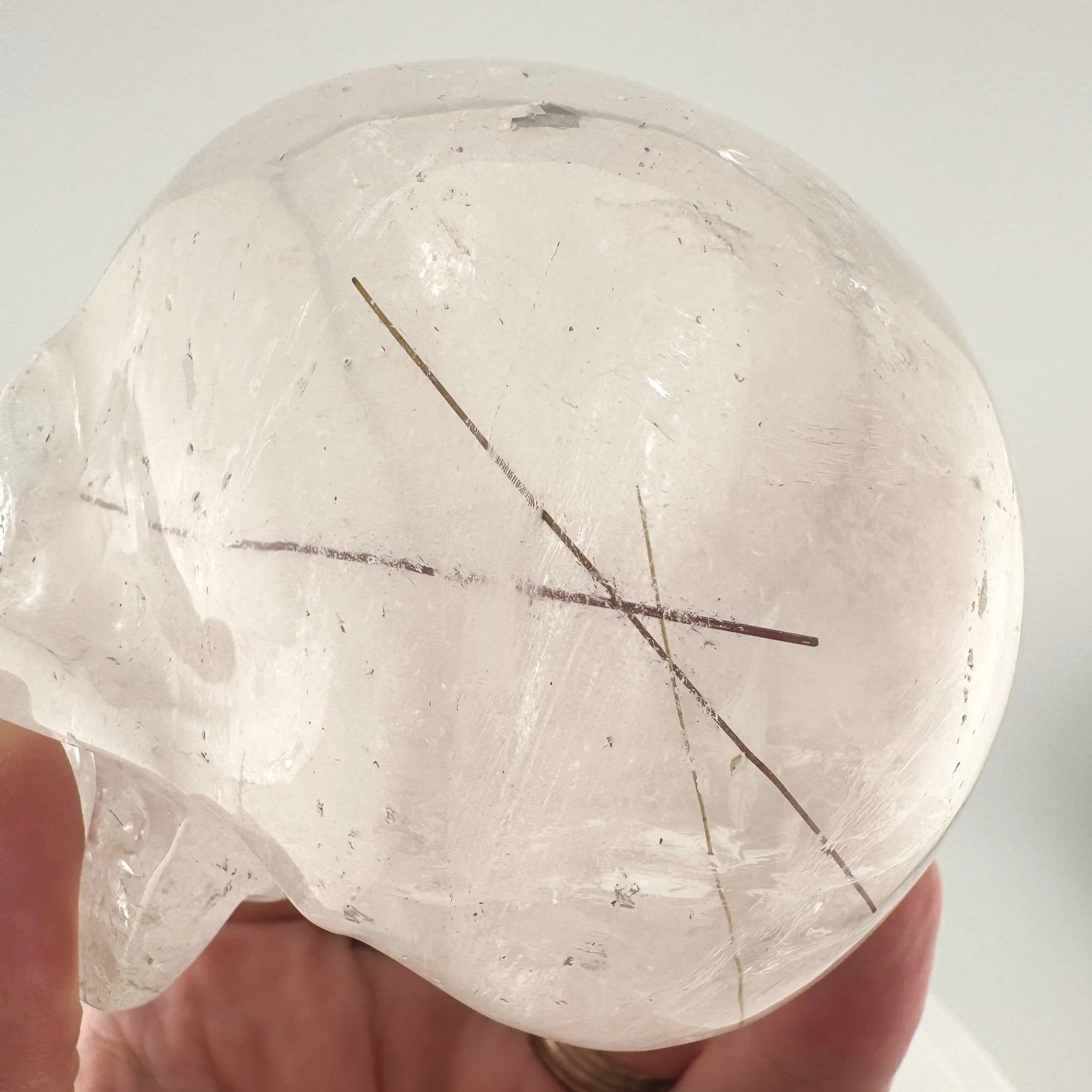 Leandro de Souza Red Rutile in Quartz Skull