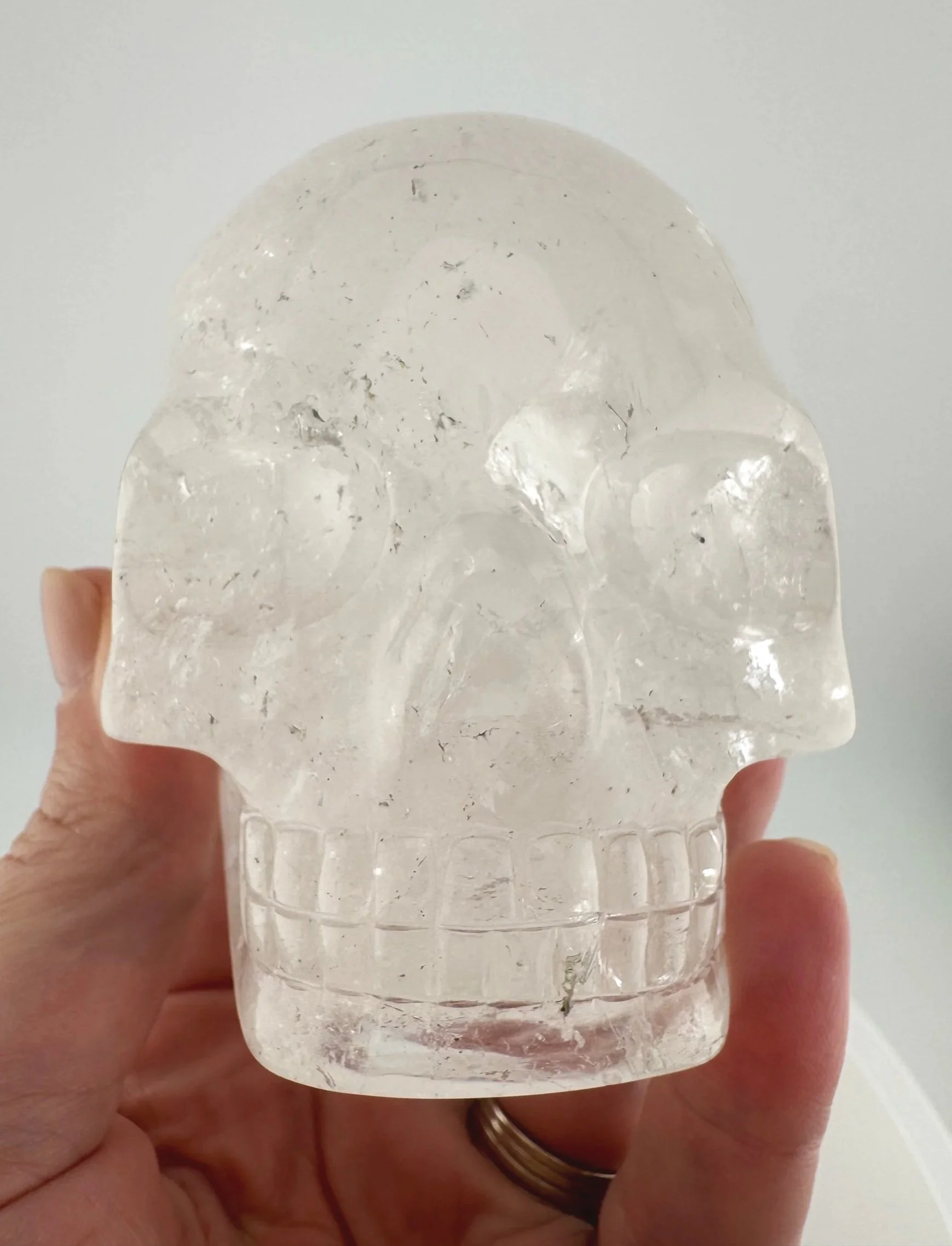Leandro de Souza Red Rutile in Quartz Skull