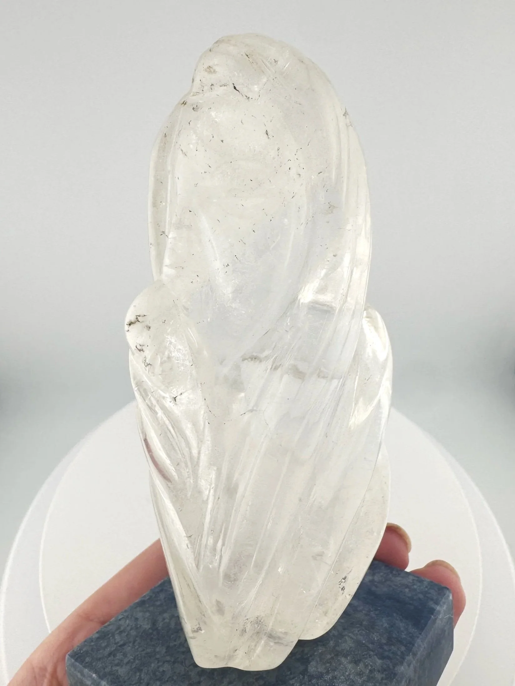 Leandro de Souza Mother Mary Abstract Cathedral Quartz Statue