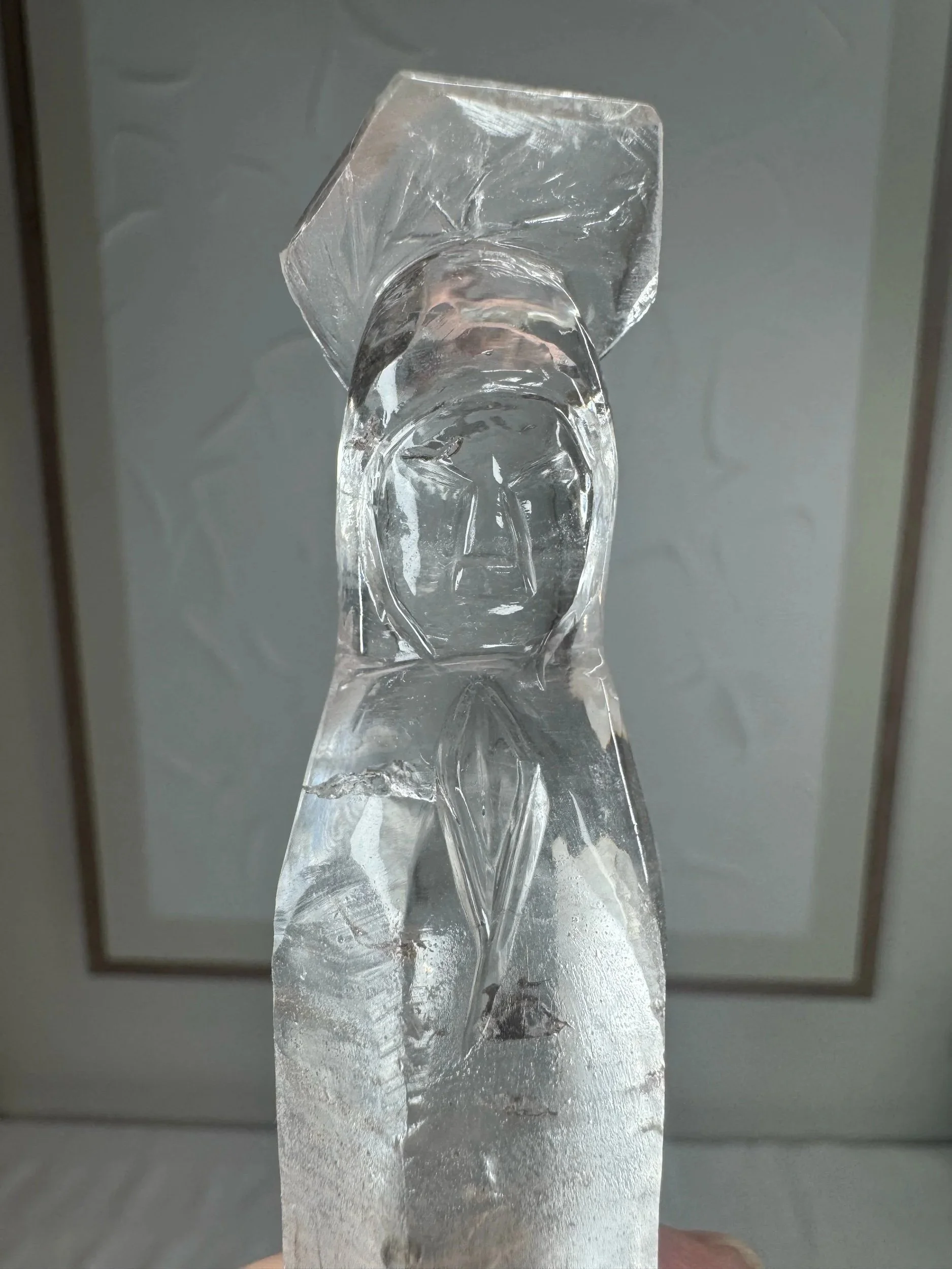 Leandro de Souza Cathedral Quartz Mother Mary Wand