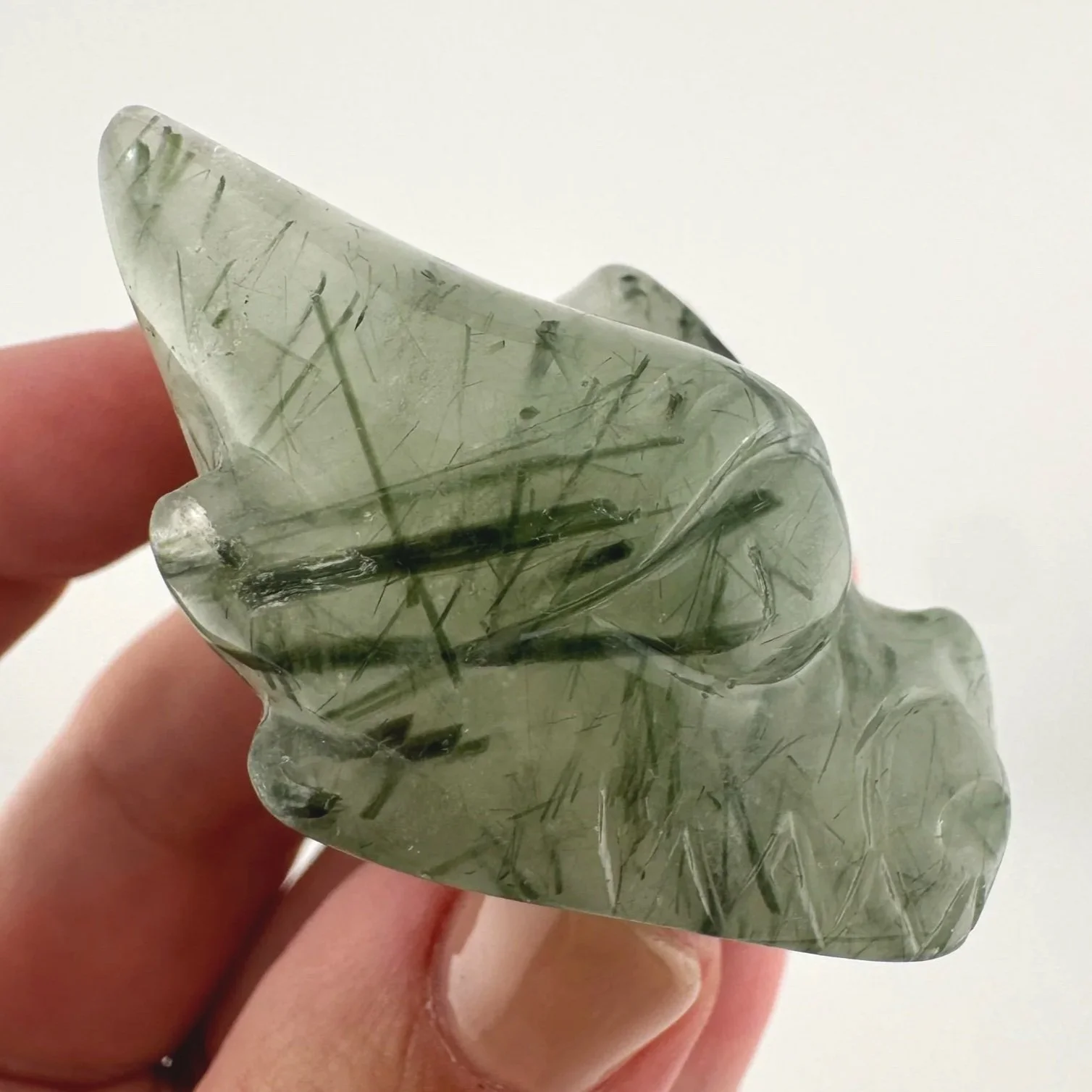 Leandro de Souza Epidote in Quartz Dragon Skull