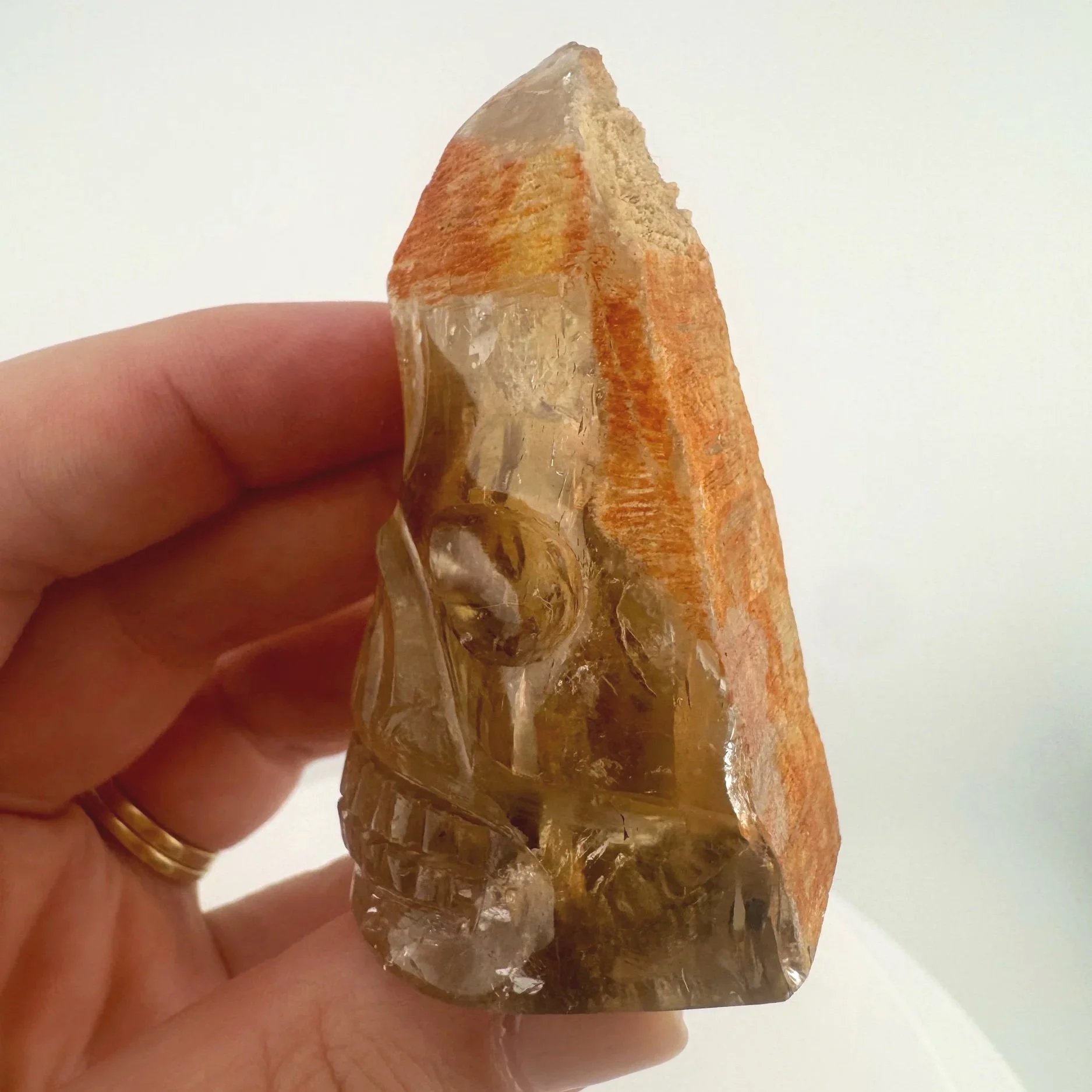Igor de Souza Morion Tangerine Quartz Shaman Skull