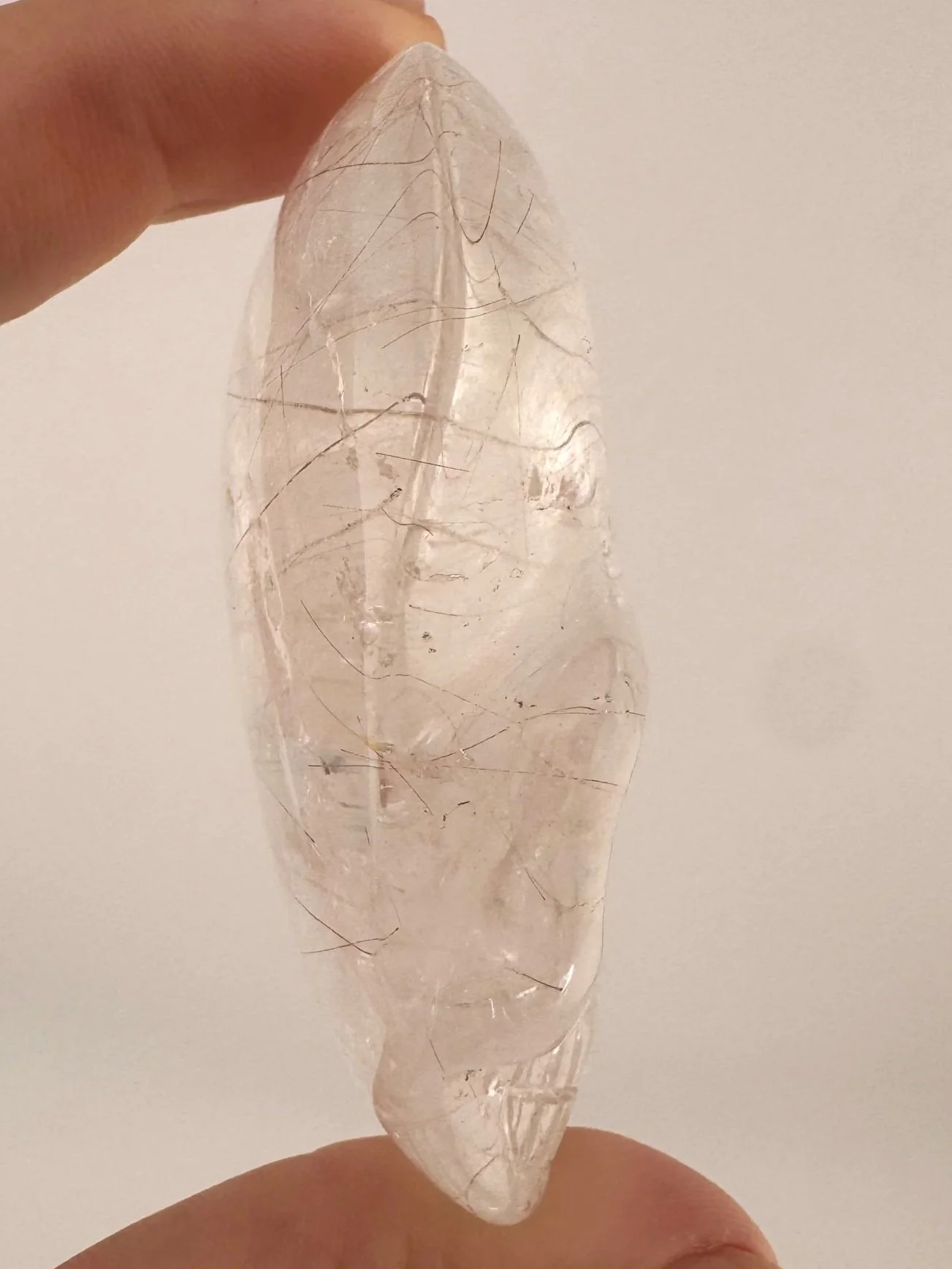 Leandro de Souza Red Rutile in Quartz Magical Child Palm Skull