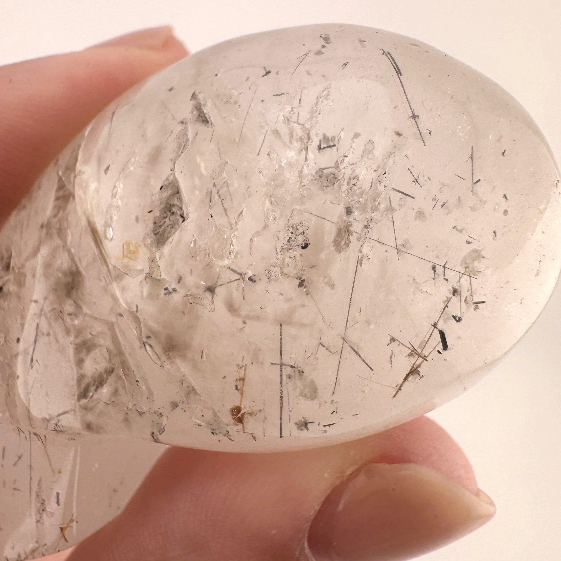 Igor de Souza Black Tourmaline in Quartz Skull