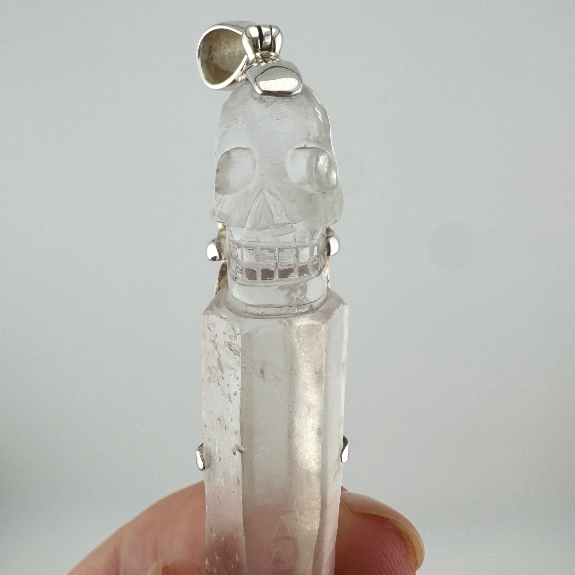 Leandro de Souza Cathedral Quartz Skull Pendant