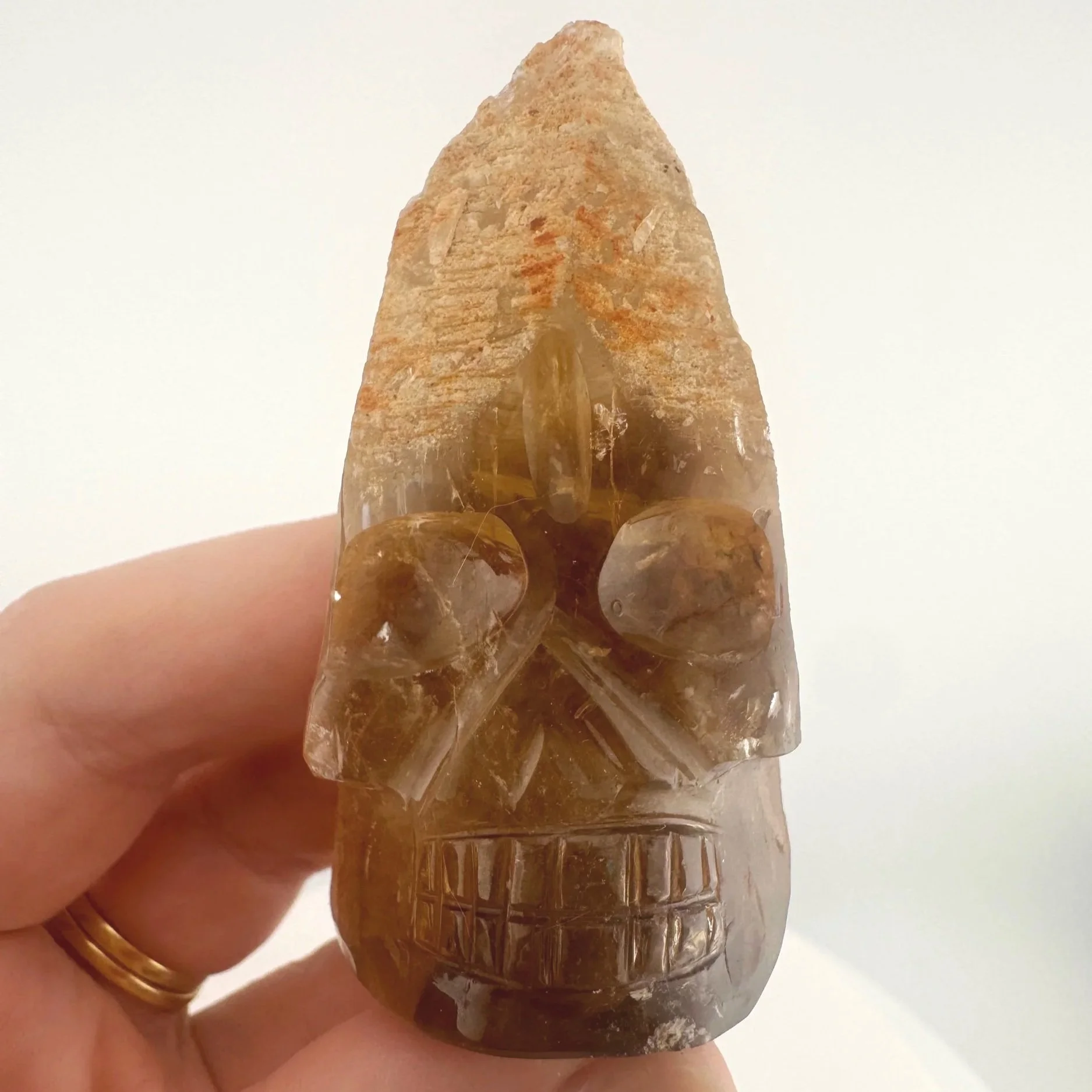 Igor de Souza Morion Tangerine Quartz Shaman Skull