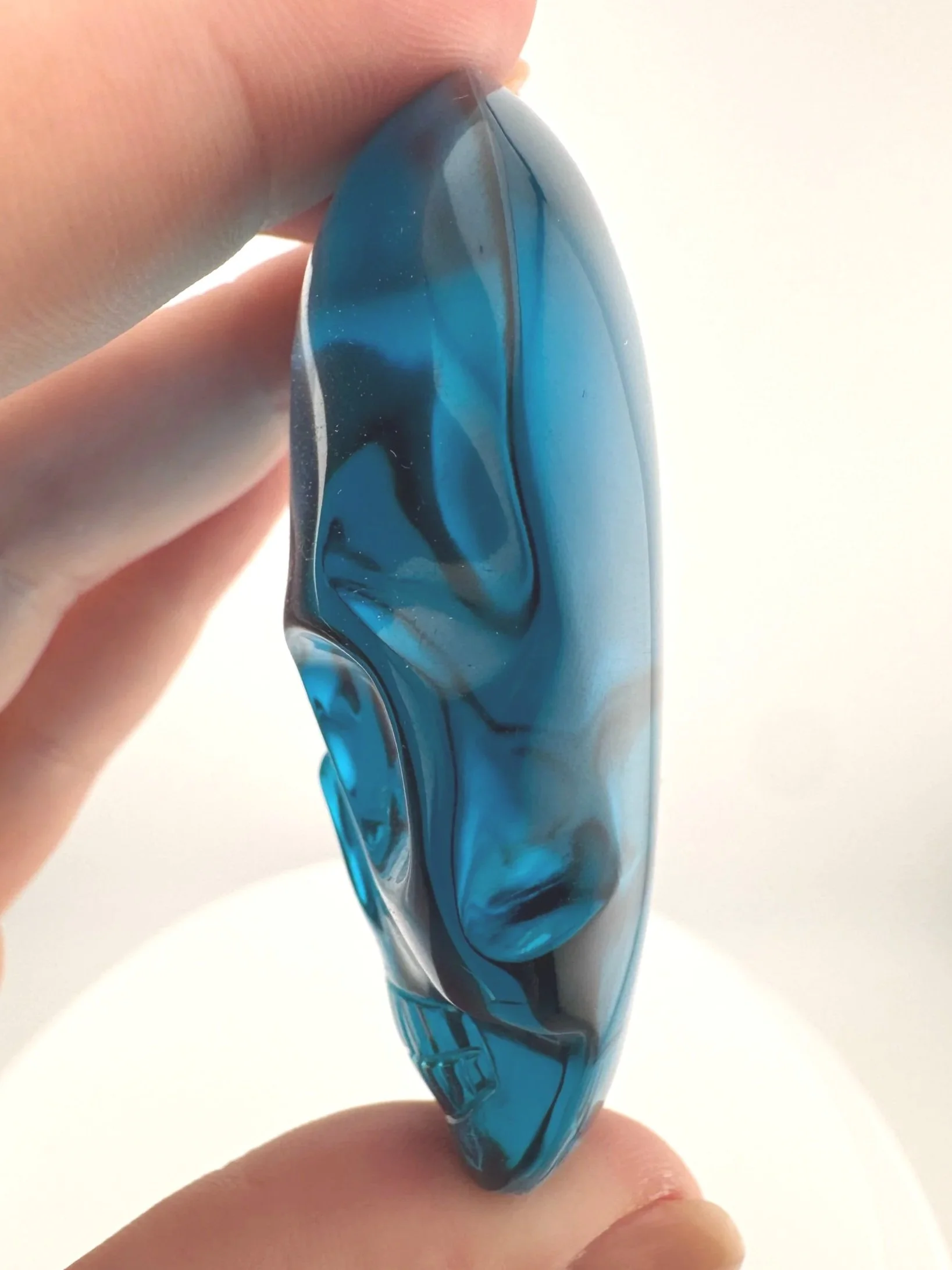 Leandro de Souza Blue Obsidian Magical Child Palm Skull
