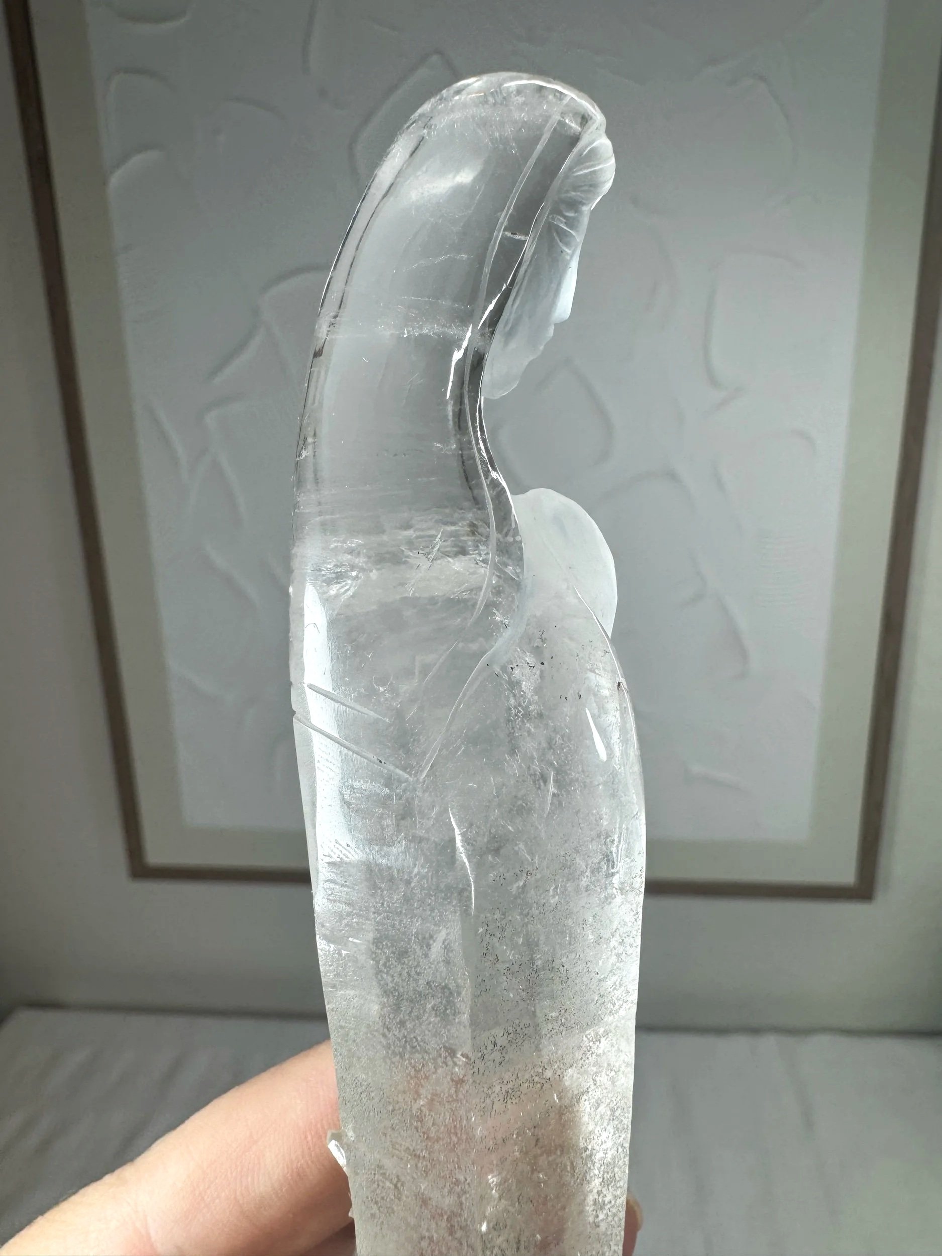 Leandro de Souza Cathedral Quartz Mother Mary Wand