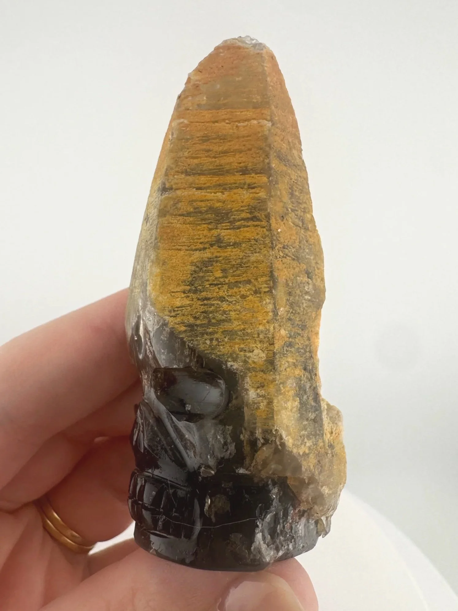 Igor de Souza Morion Tangerine Quartz Shaman Skull