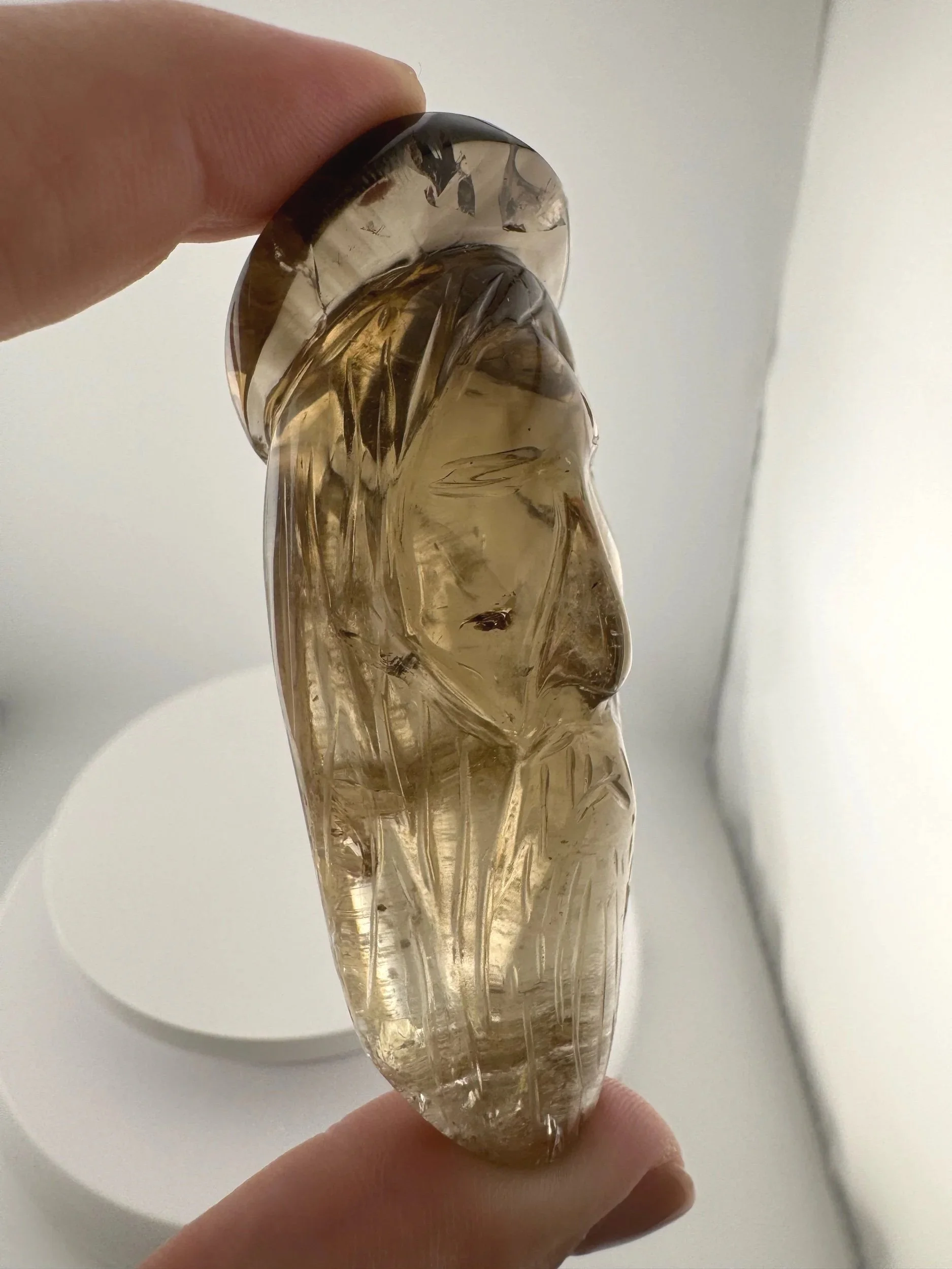 Leandro de Souza Smoky Citrine Jesus Carving