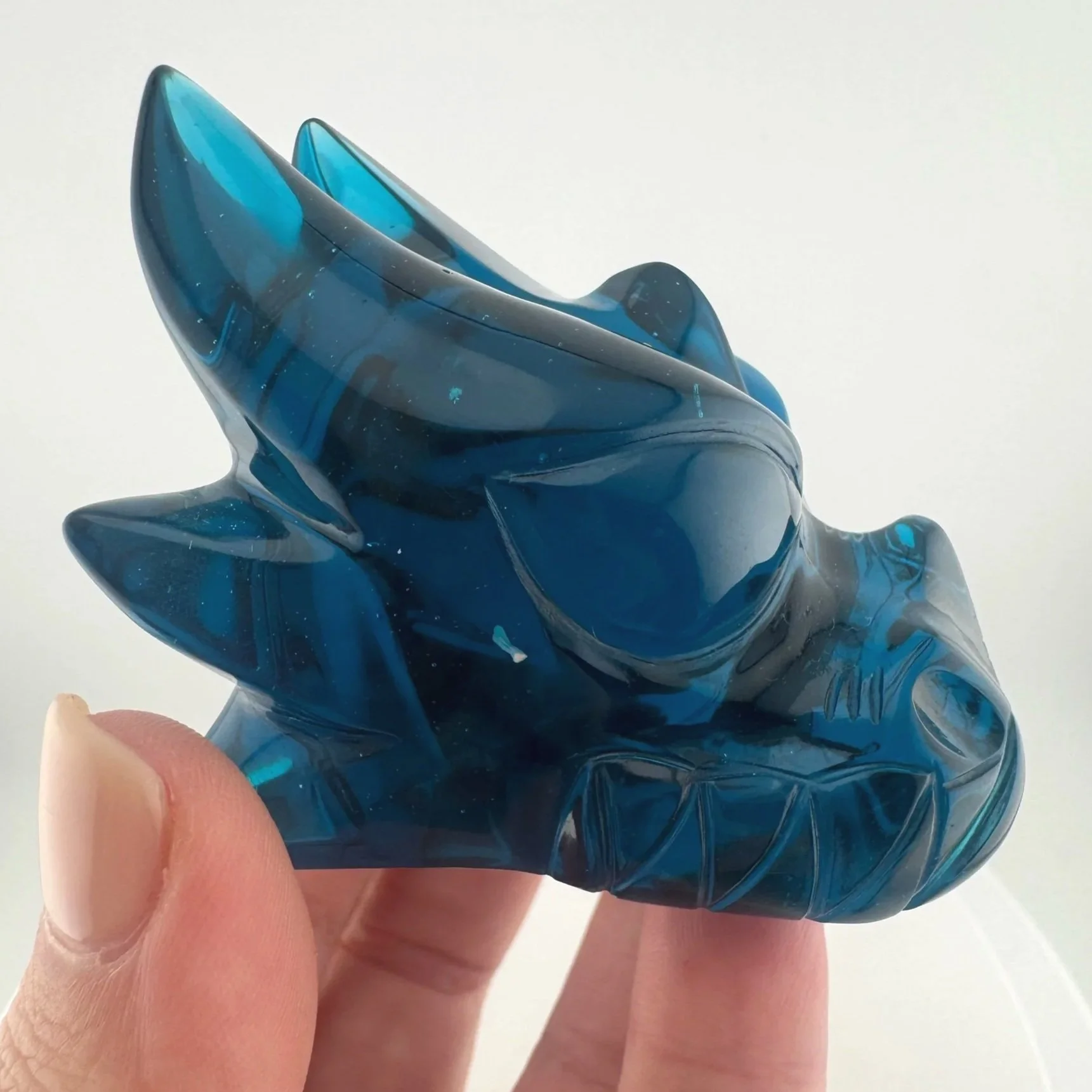 Leandro de Souza Blue Obsidian Dragon Skull