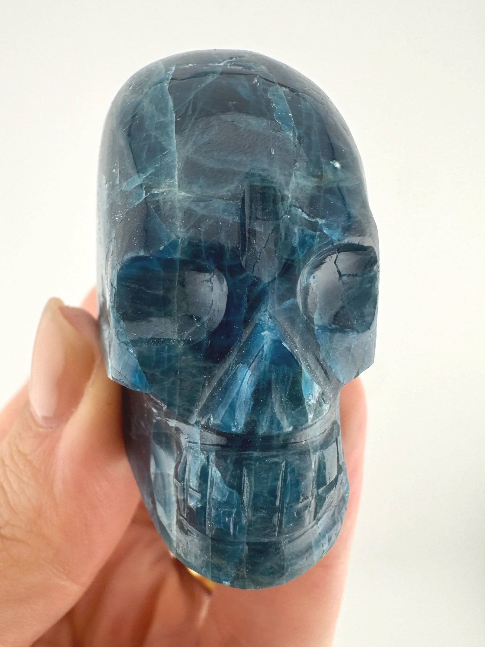 Igor de Souza Blue Apatite Shaman Skull