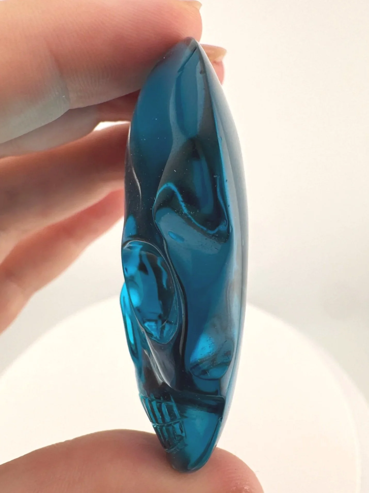 Leandro de Souza Blue Obsidian Magical Child Palm Skull