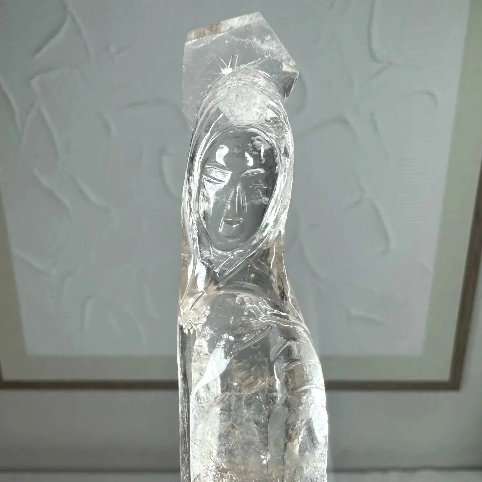 Leandro de Souza Cathedral Quartz Mother Mary Wand