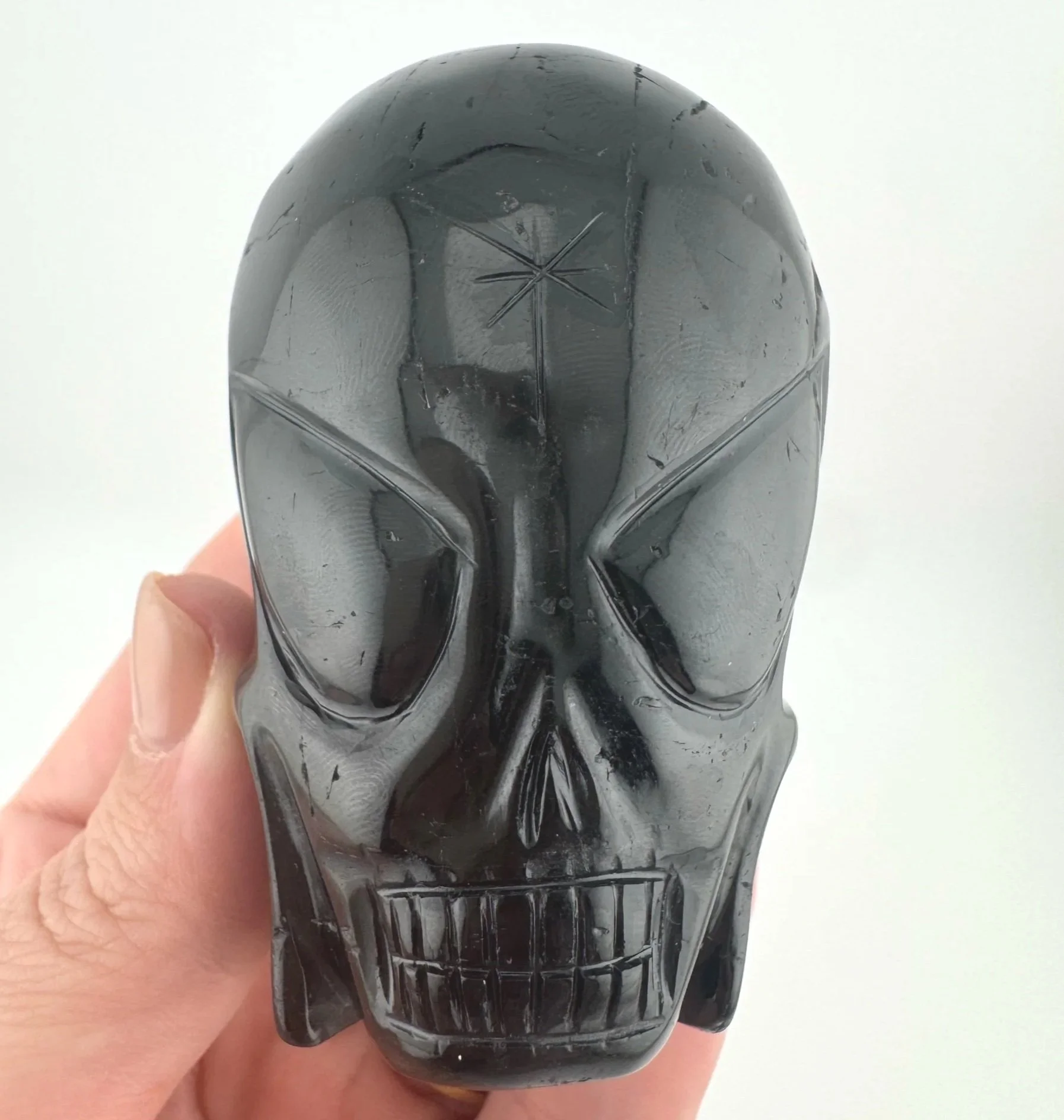 Leandro de Souza Black Tourmaline Shaman Twin Flame Skull