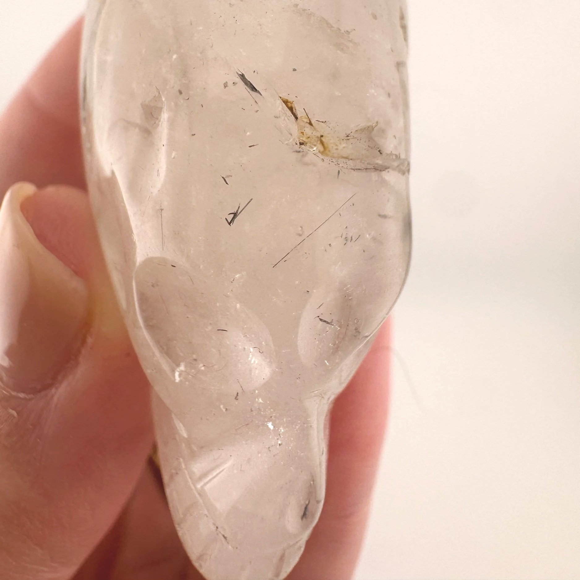 Igor de Souza Black Tourmaline in Quartz Skull