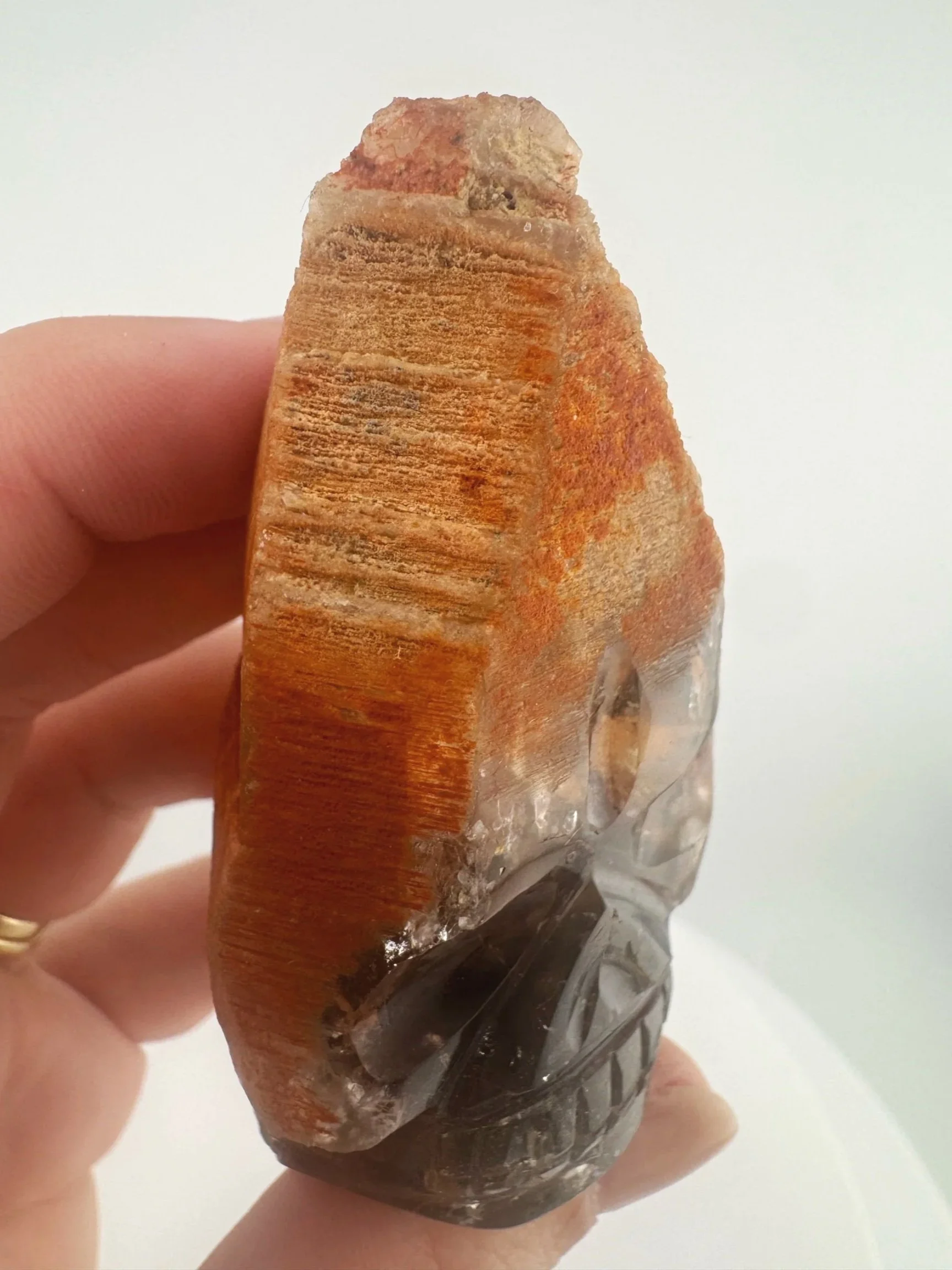 Igor de Souza Morion Tangerine Quartz Shaman Skull