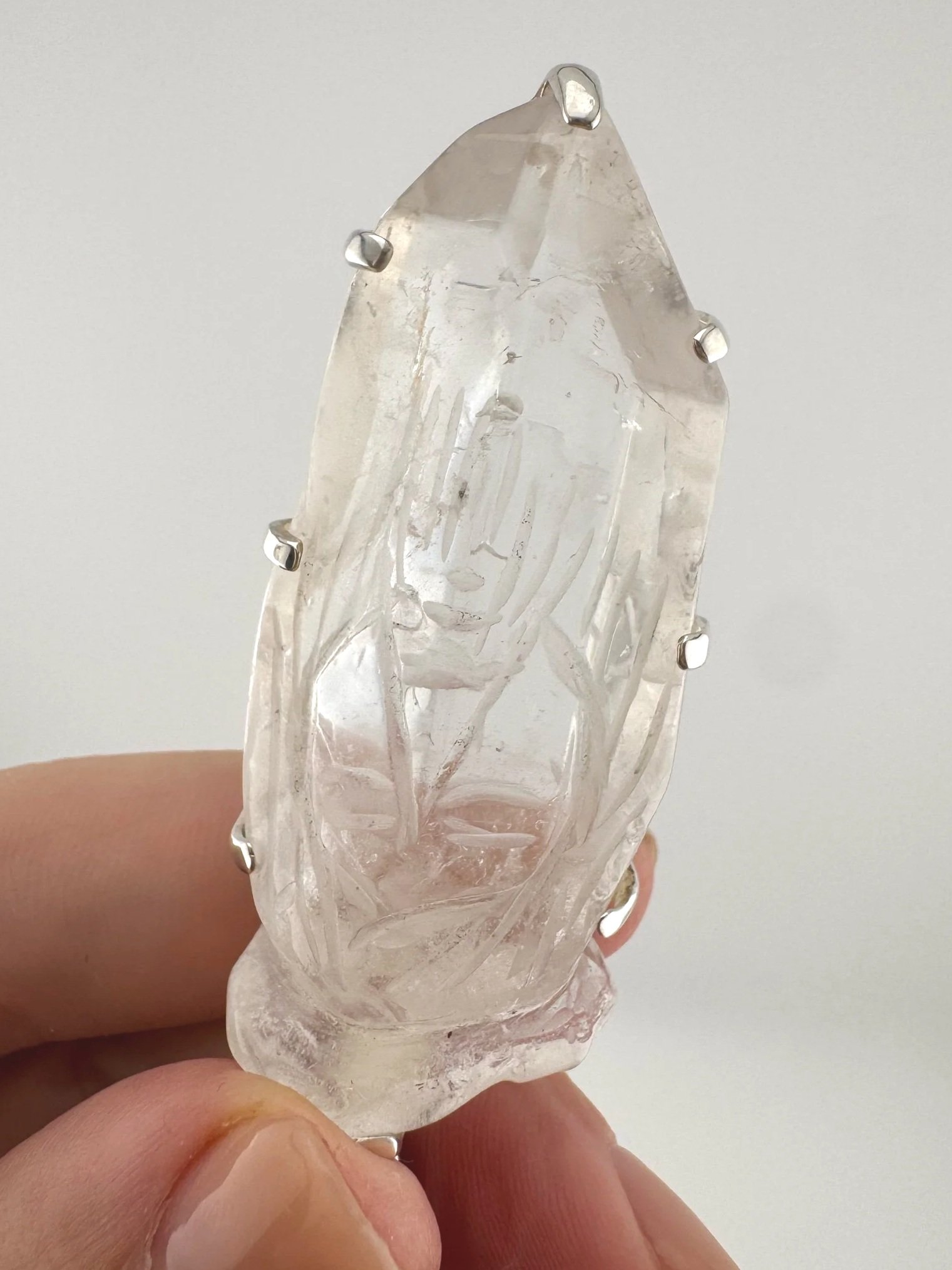 Leandro de Souza Cathedral Quartz Jesus Pendant
