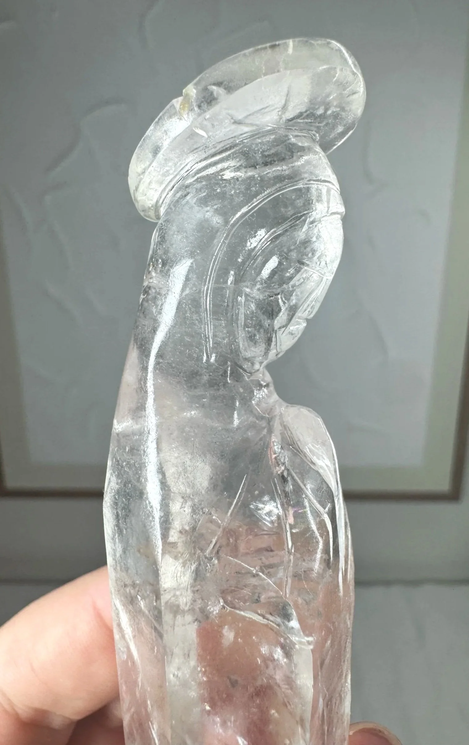Leandro de Souza Cathedral Quartz Mother Mary Wand