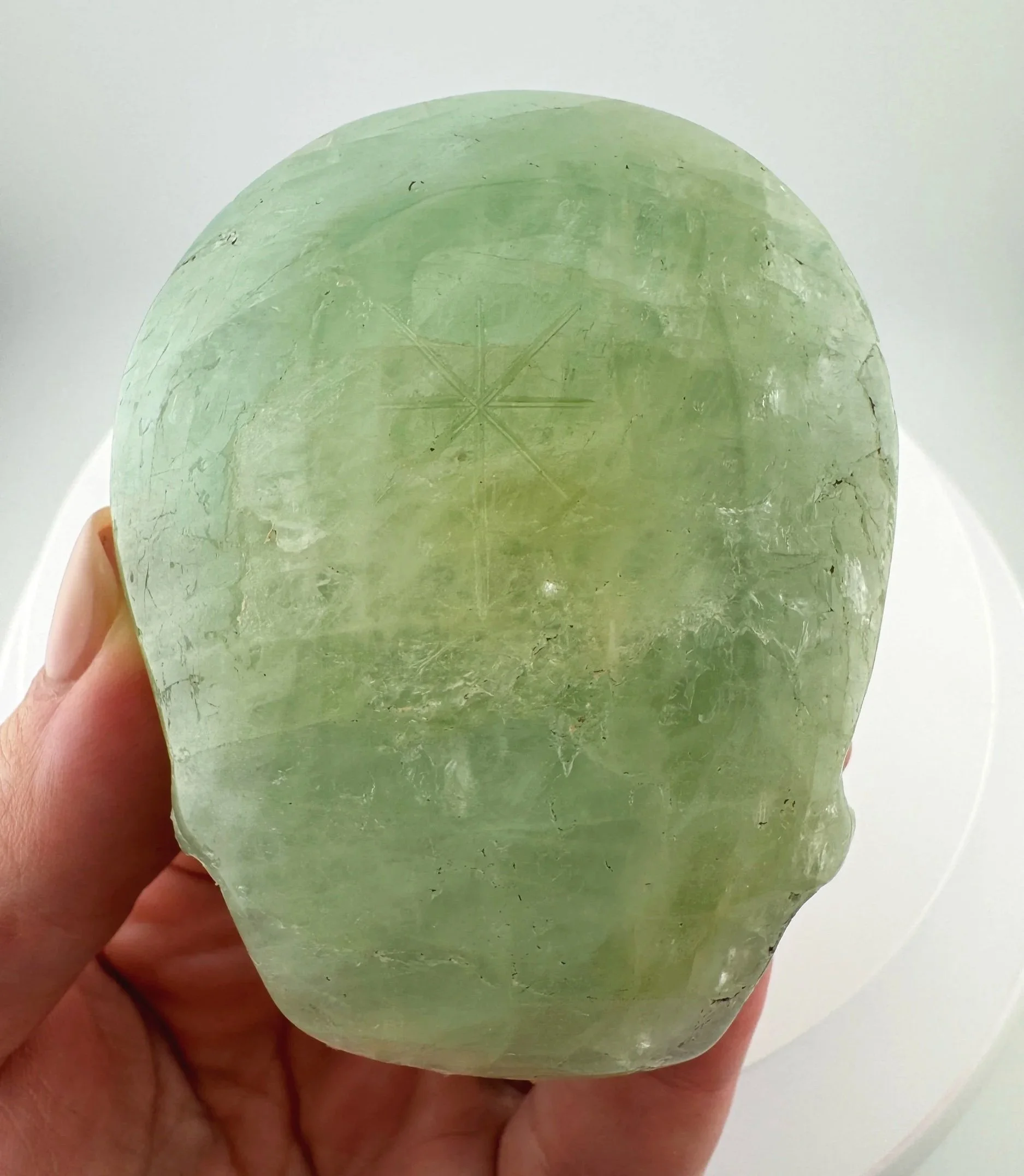 Leandro de Souza Aquamarine with Heliodor Magical Child Palm Skull