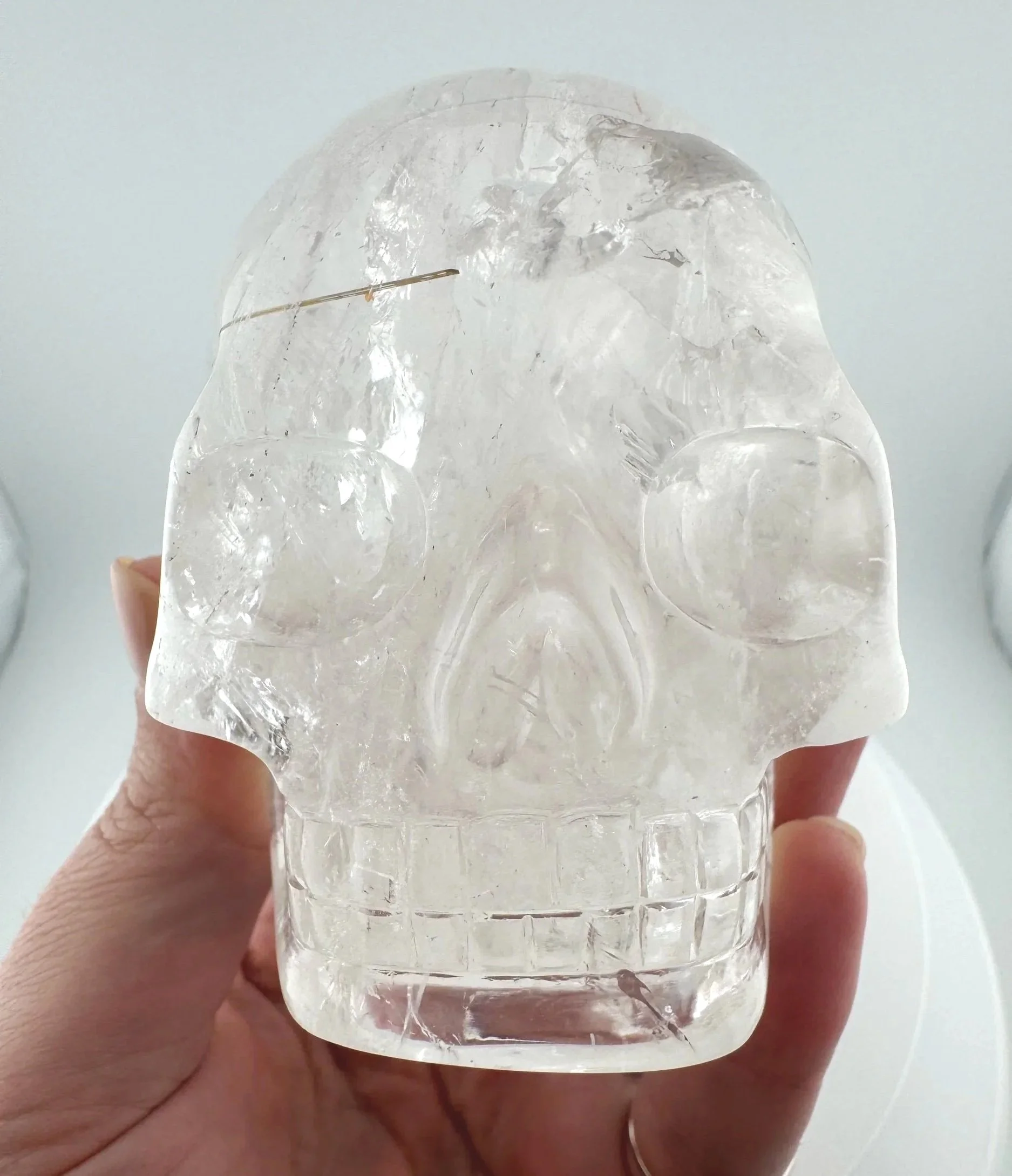 Leandro de Souza Red Rutile in Quartz Skull