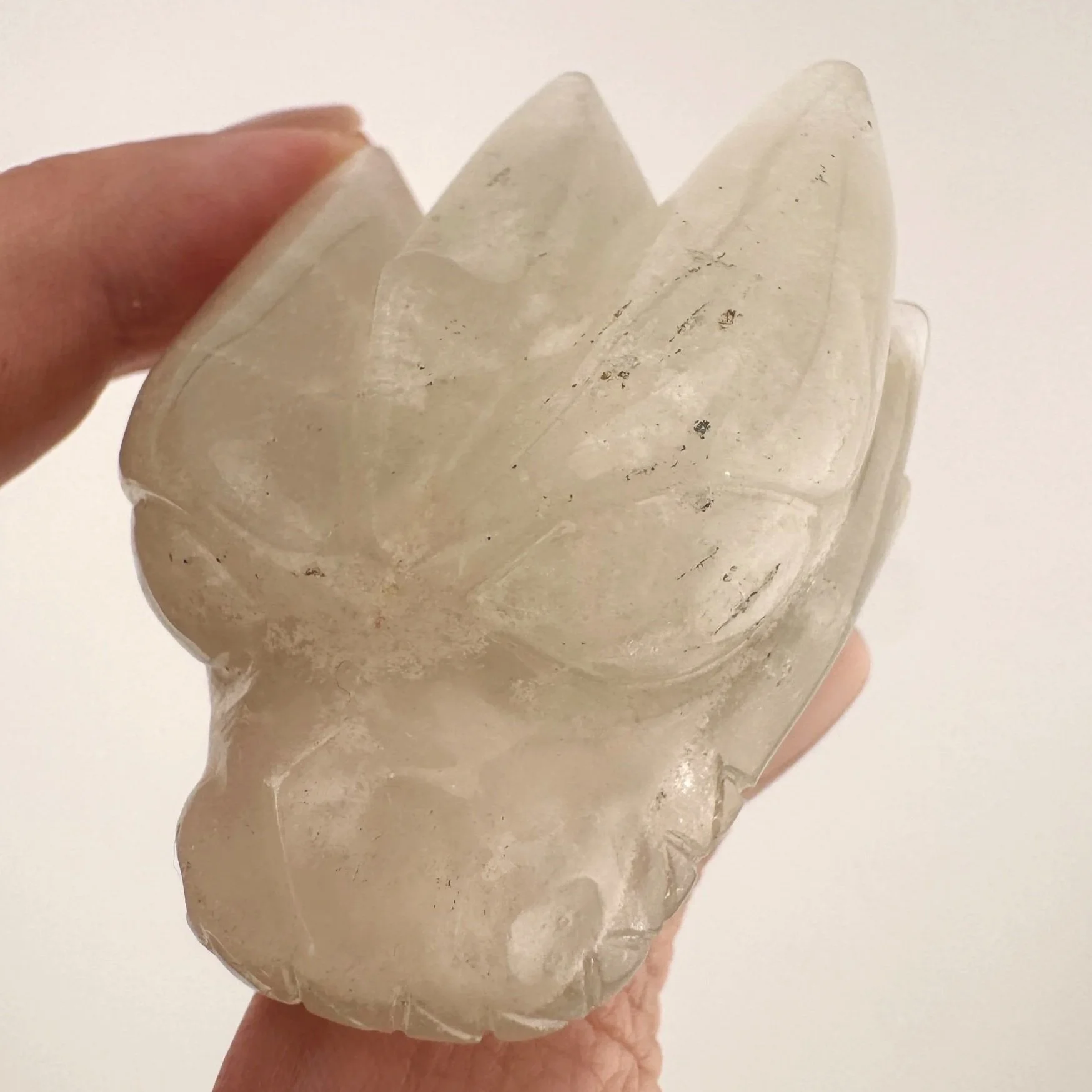 Leandro de Souza White Chlorite Dragon Skull
