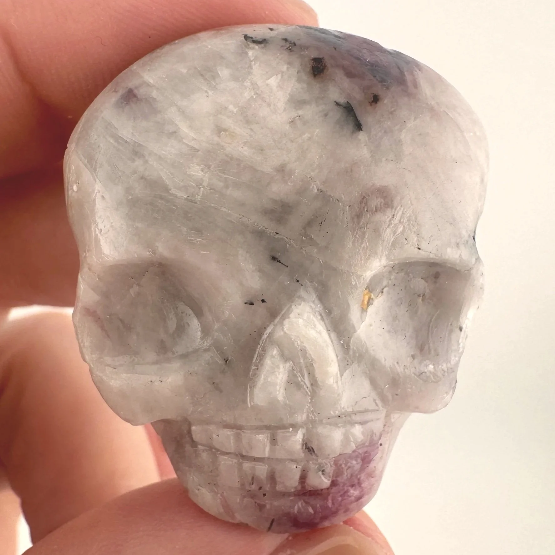 Leandro de Souza Paraiba Tourmaline in Feldspar Palm Skull