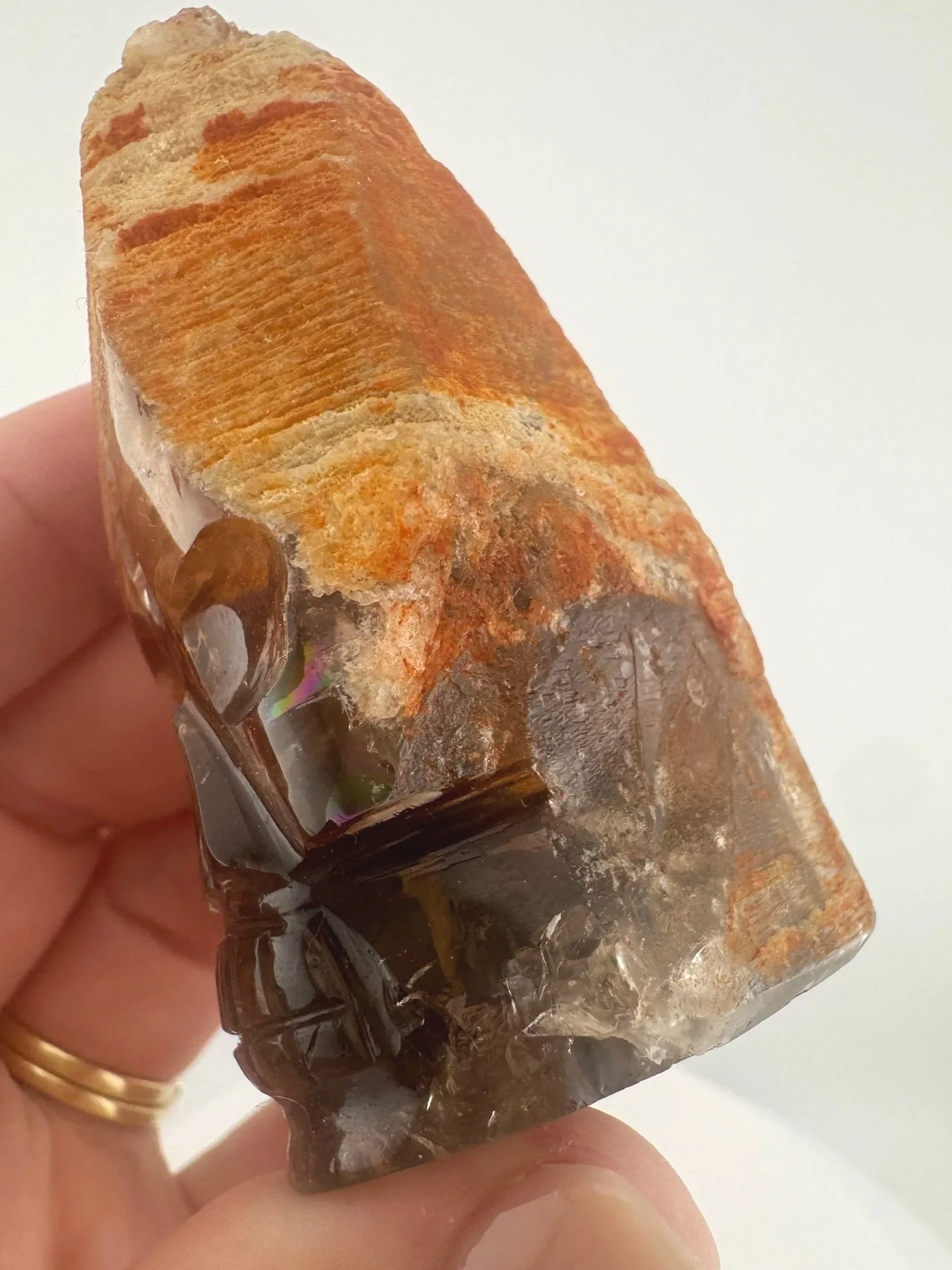 Igor de Souza Morion Tangerine Quartz Shaman Skull