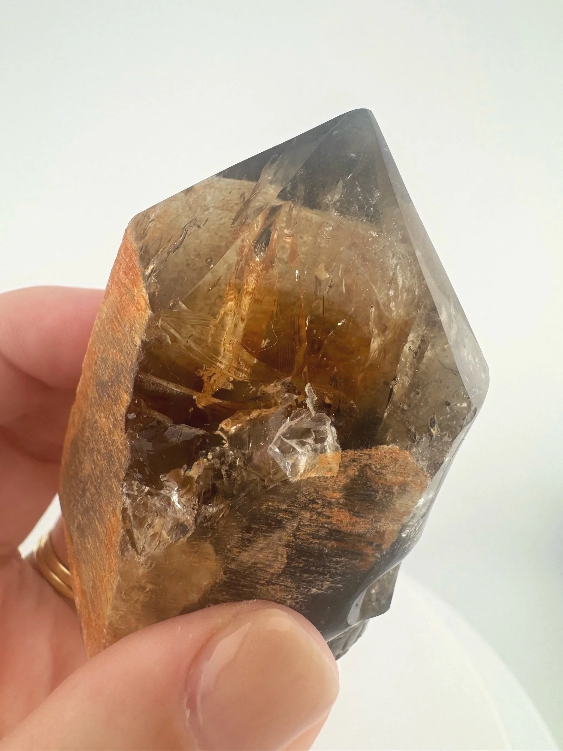 Igor de Souza Morion Tangerine Quartz Shaman Skull