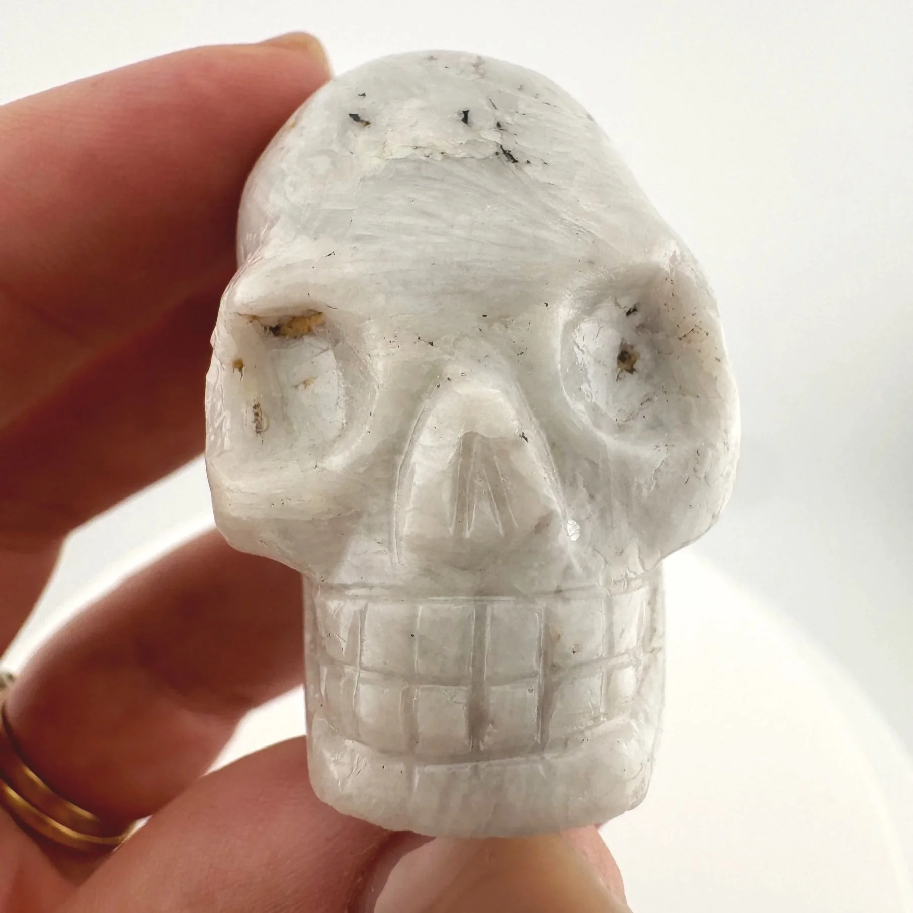 Leandro de Souza Pink and Blue Tourmaline in Feldspar Skull