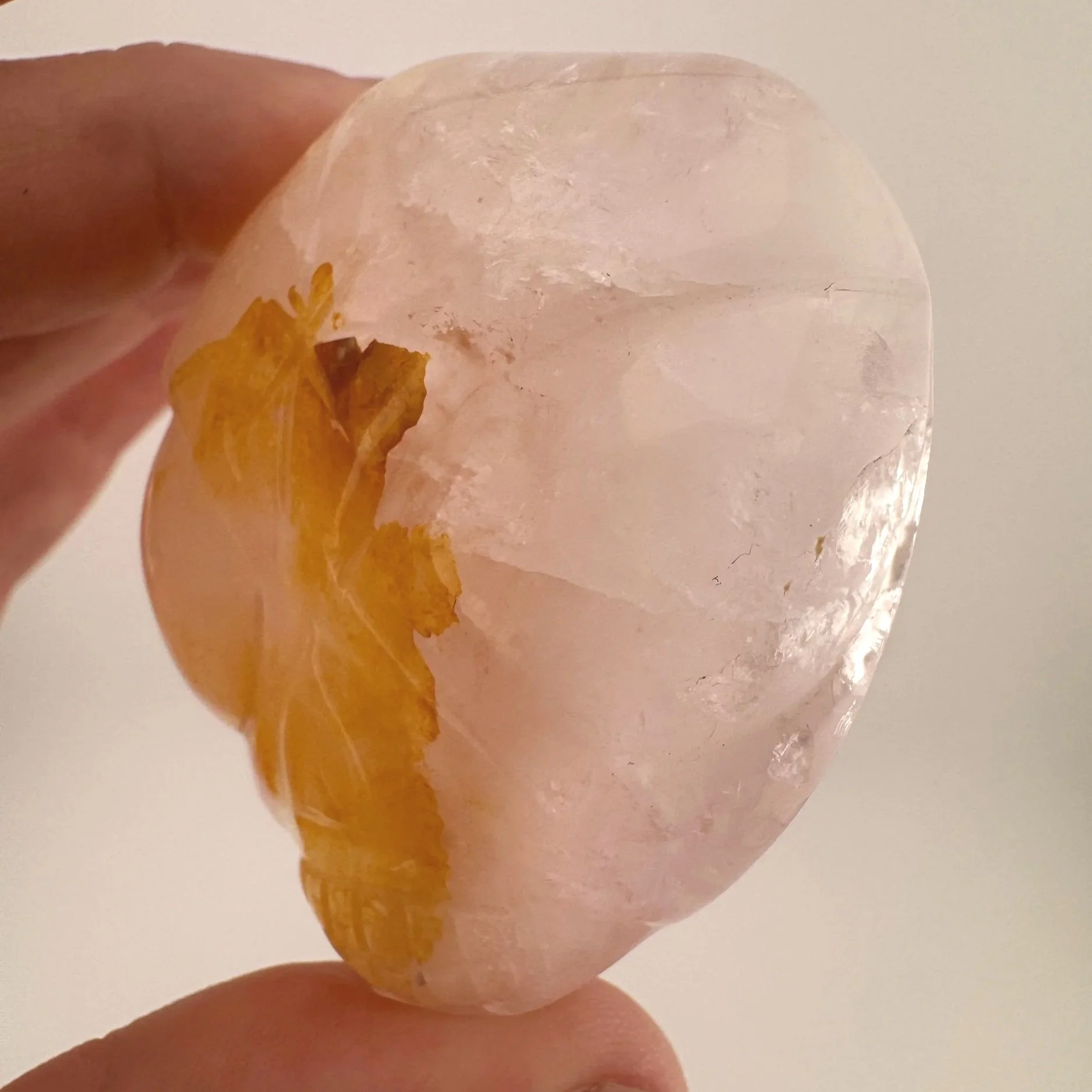 Leandro de Souza Rose Quartz Golden Healer Star Being Palm Skull