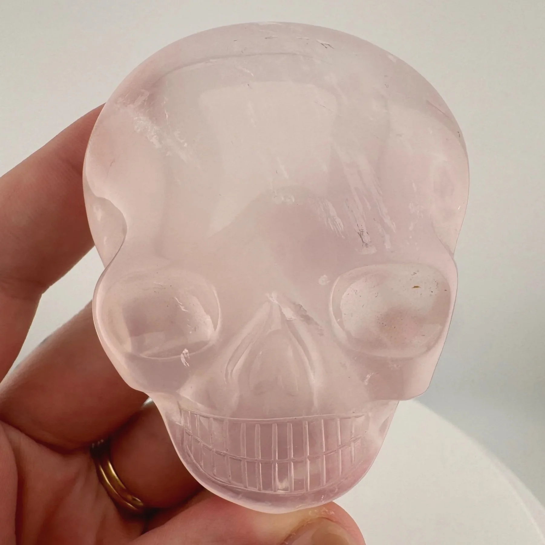 Leandro de Souza Rose Quartz Magical Child Palm Skull