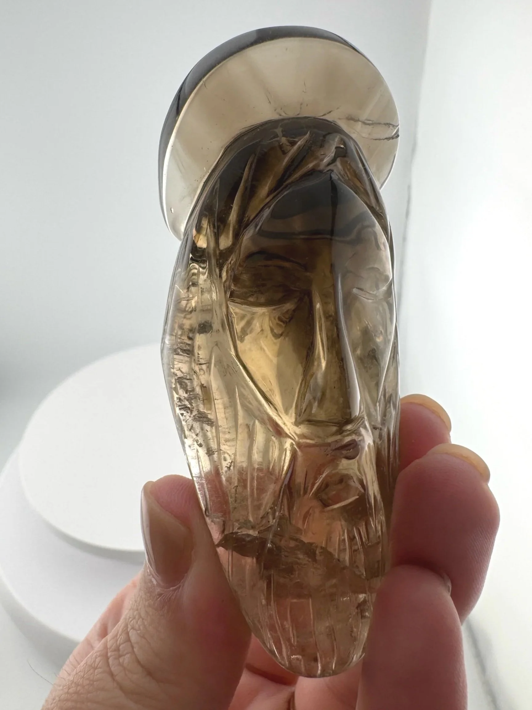 Leandro de Souza Smoky Citrine Jesus Carving