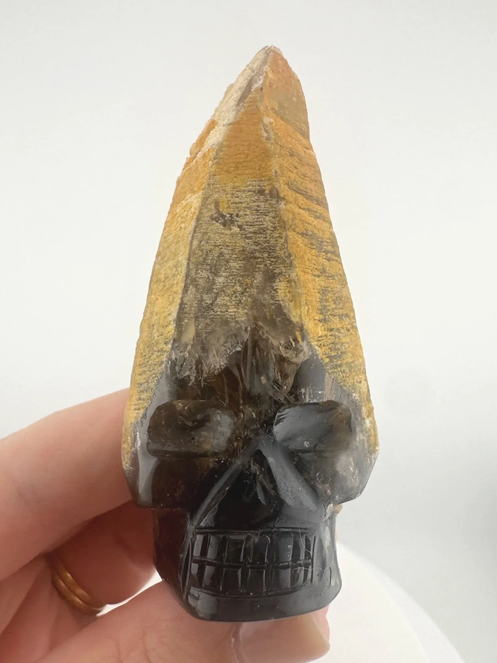 Igor de Souza Morion Tangerine Quartz Shaman Skull