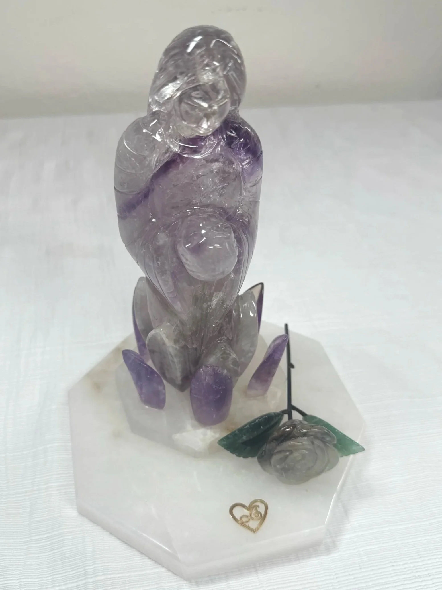 Leandro de Souza Phantom Amethyst Mary Sacred Purple Flame Sculpture