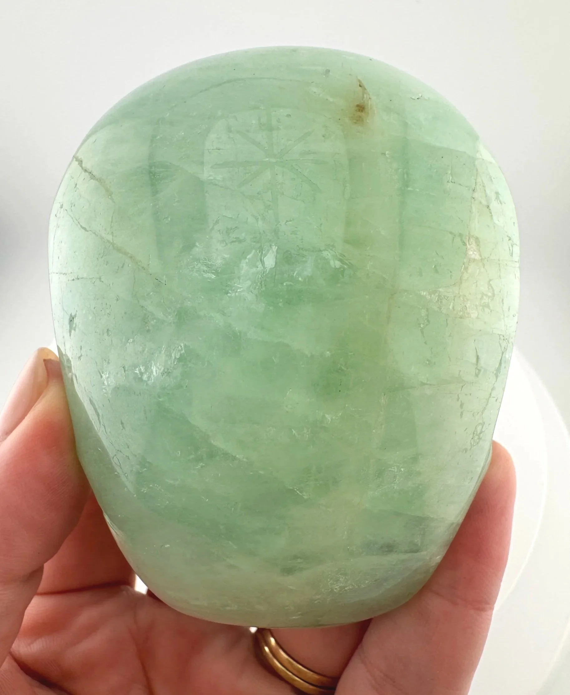 Leandro de Souza Aquamarine with Heliodor Shaman Palm Skull