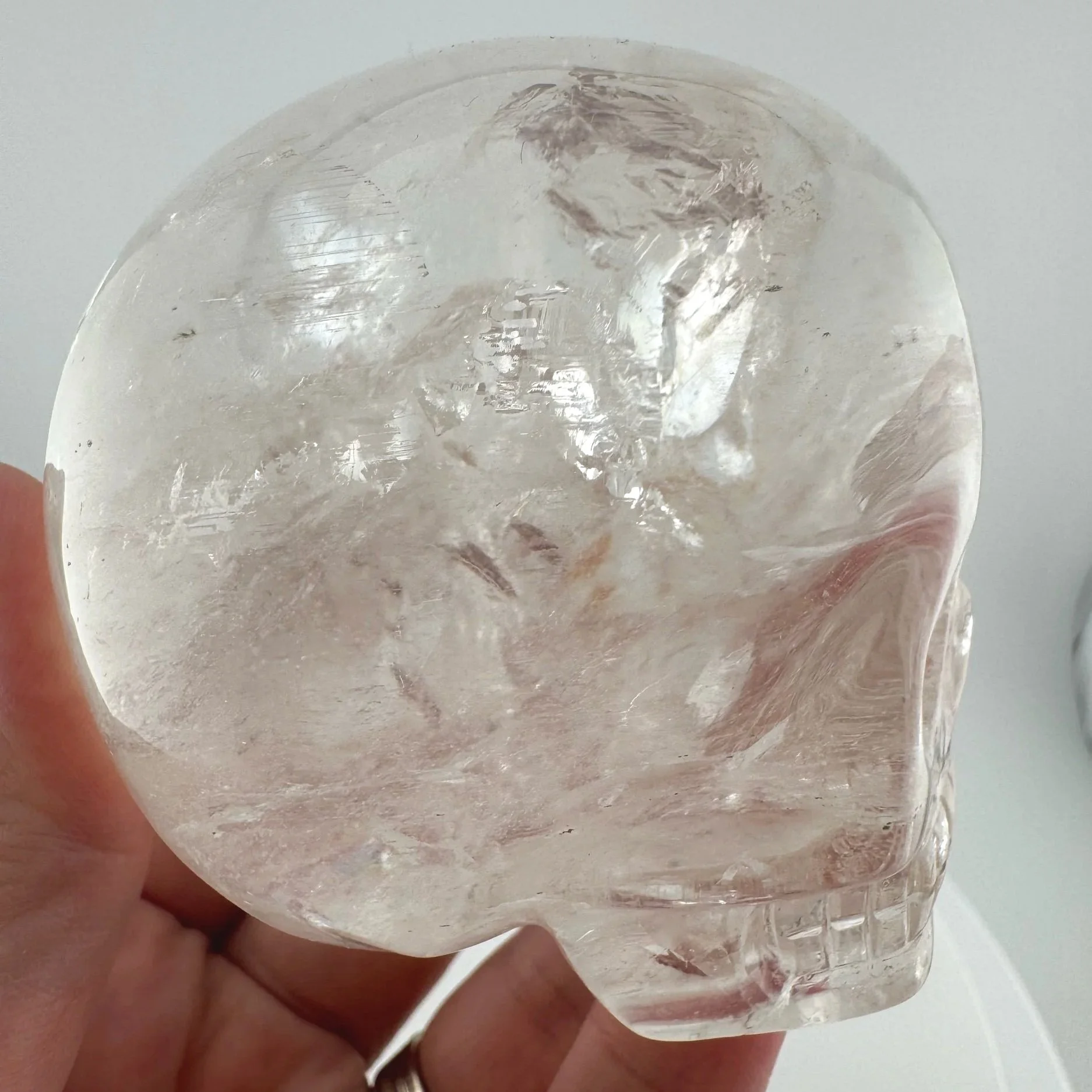 Sirius Quartz Magical Child Skull carved by Leandro de Souza