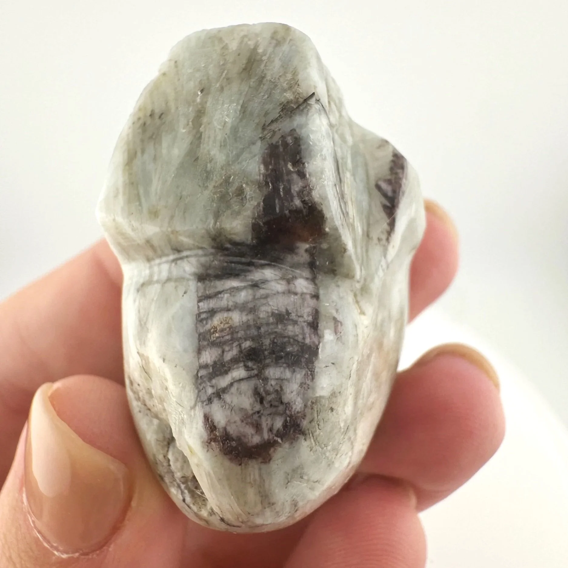Leandro de Souza Pink Tourmaline in Feldspar Skull