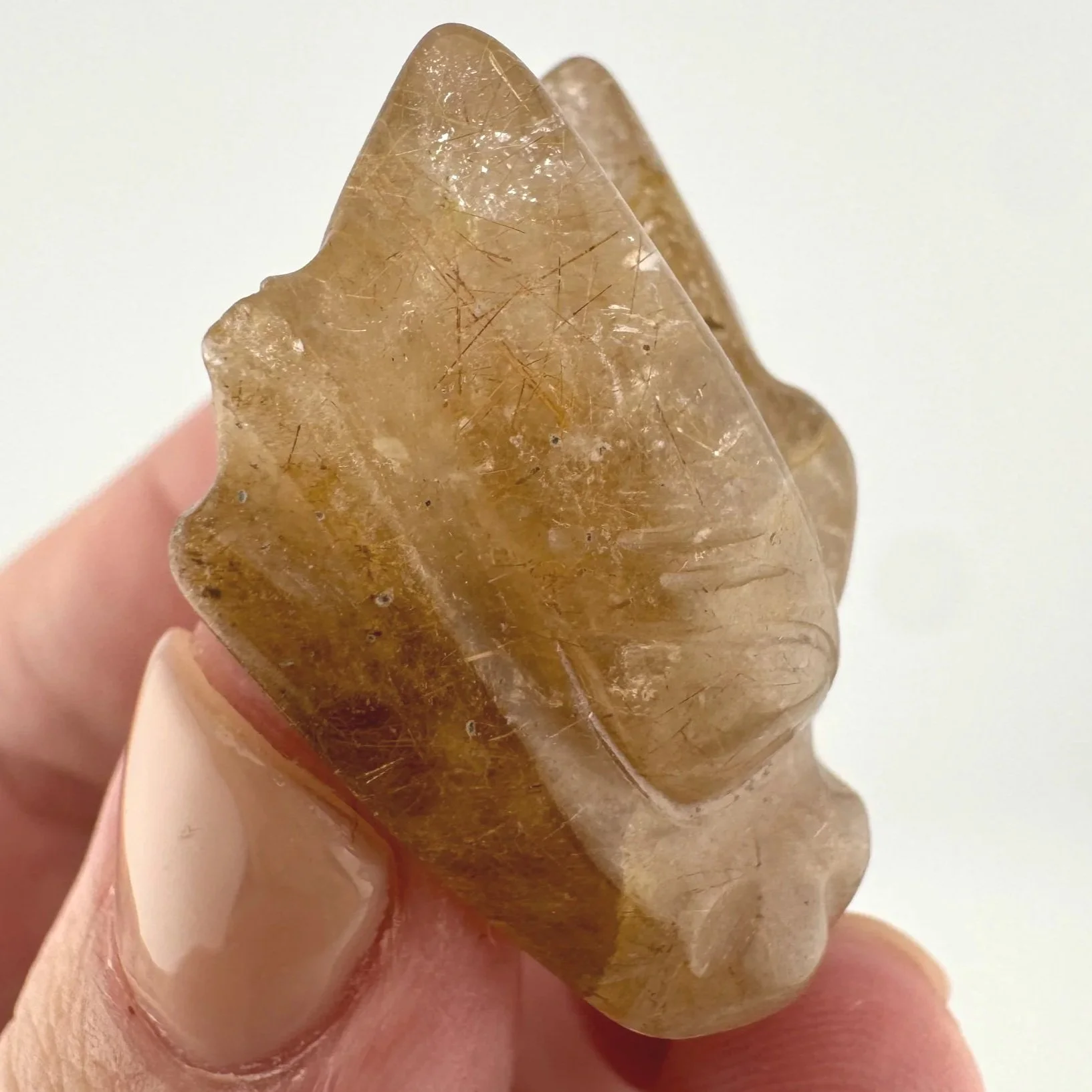 Leandro de Souza Rutilated Quartz Dragon Skull