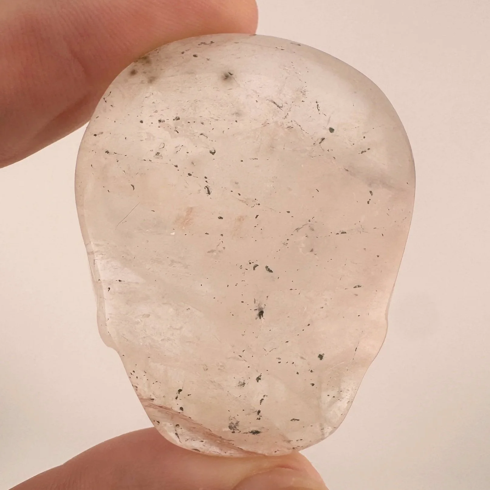 Leandro de Souza Hematite in Quartz Magical Child Palm Skull